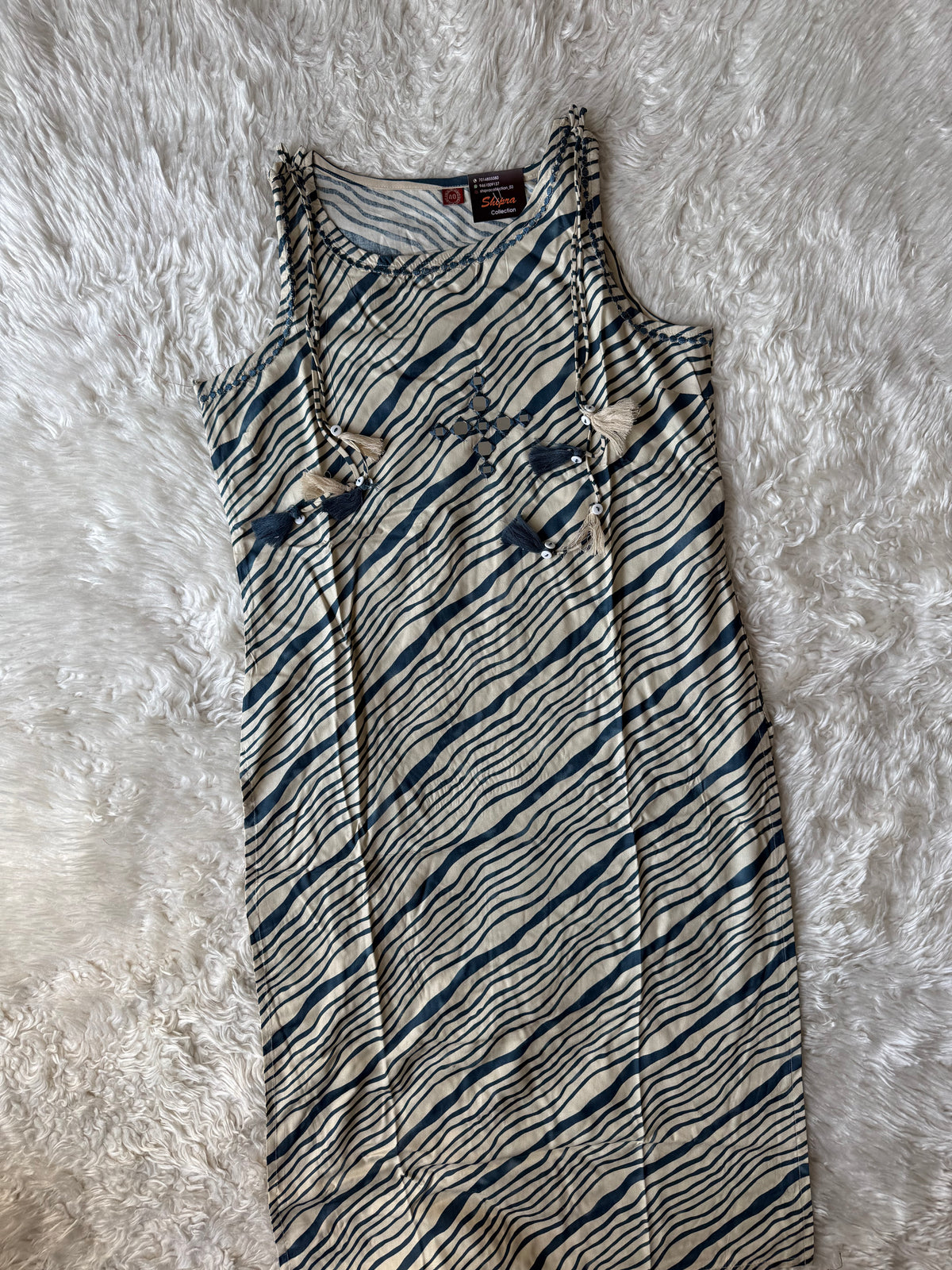 Rayon Sleeveless Kurti Pant Set