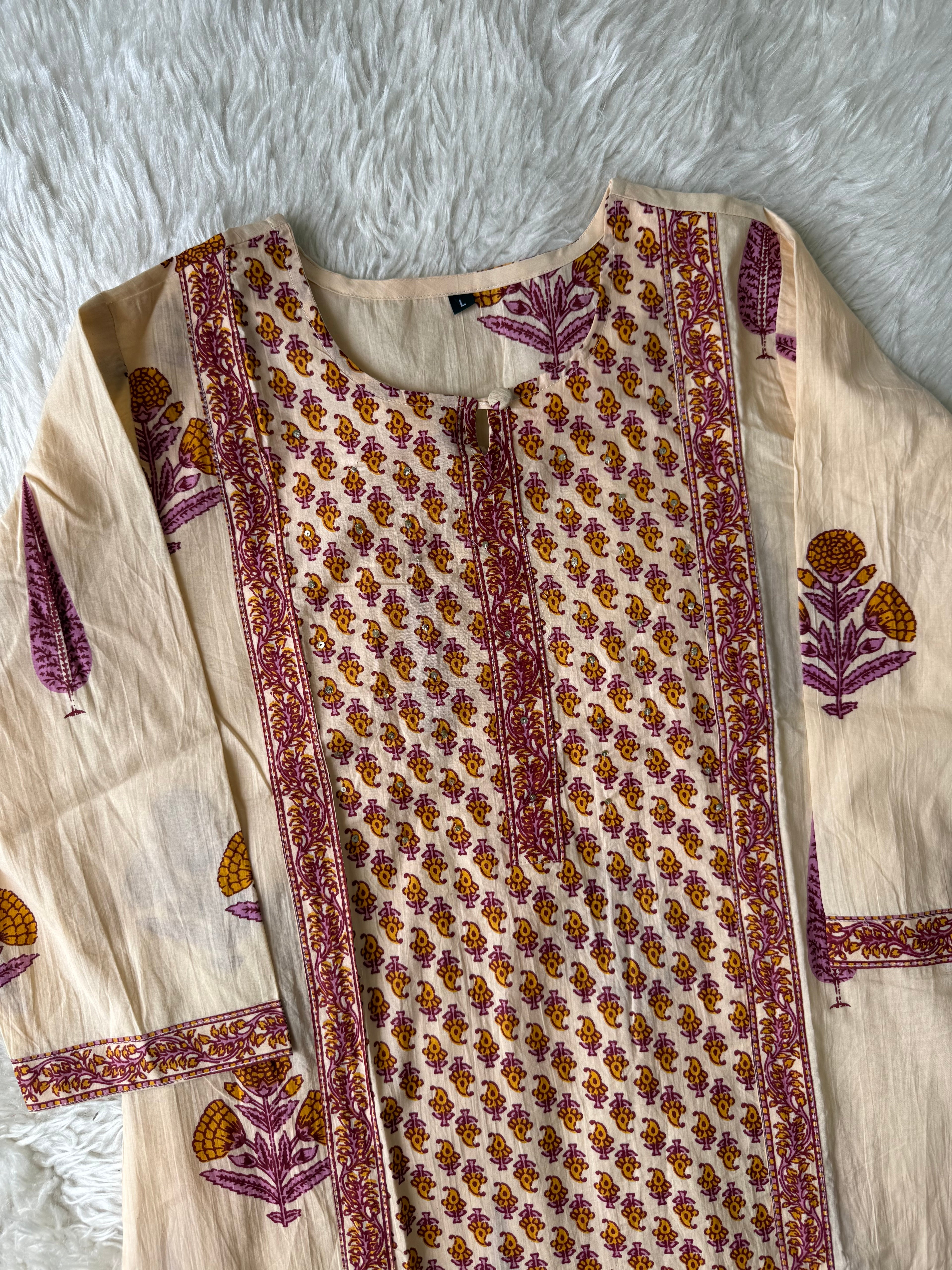 Budget Friendly Kurti Pant Dupatta Set