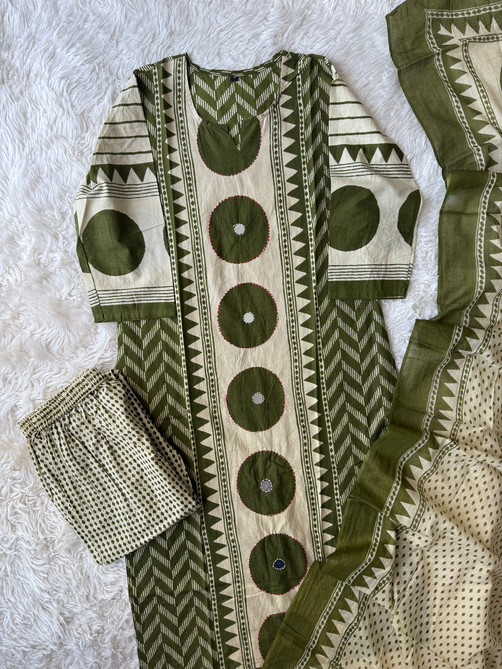 Budget Friendly Kurti Pant Dupatta Set