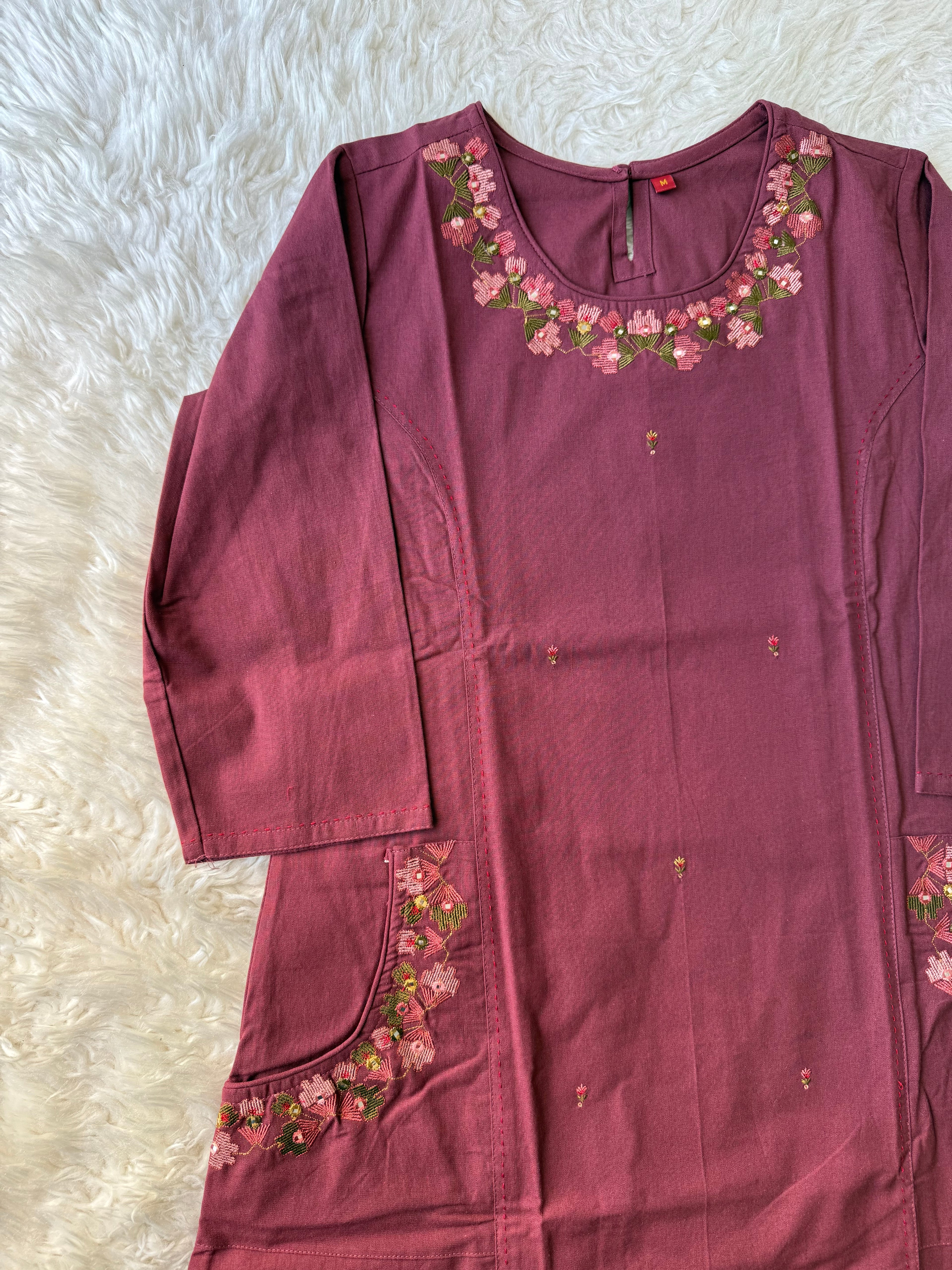 Premium Khadi Cotton Kurti Pant Set