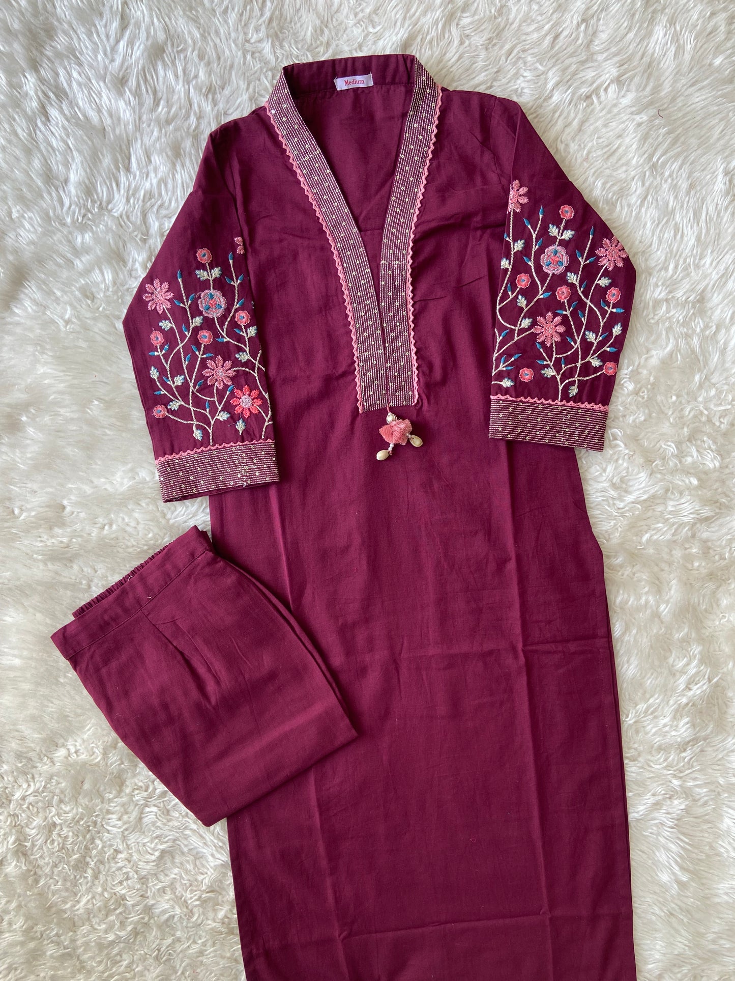 Khadi Cotton Kurti Pant Set