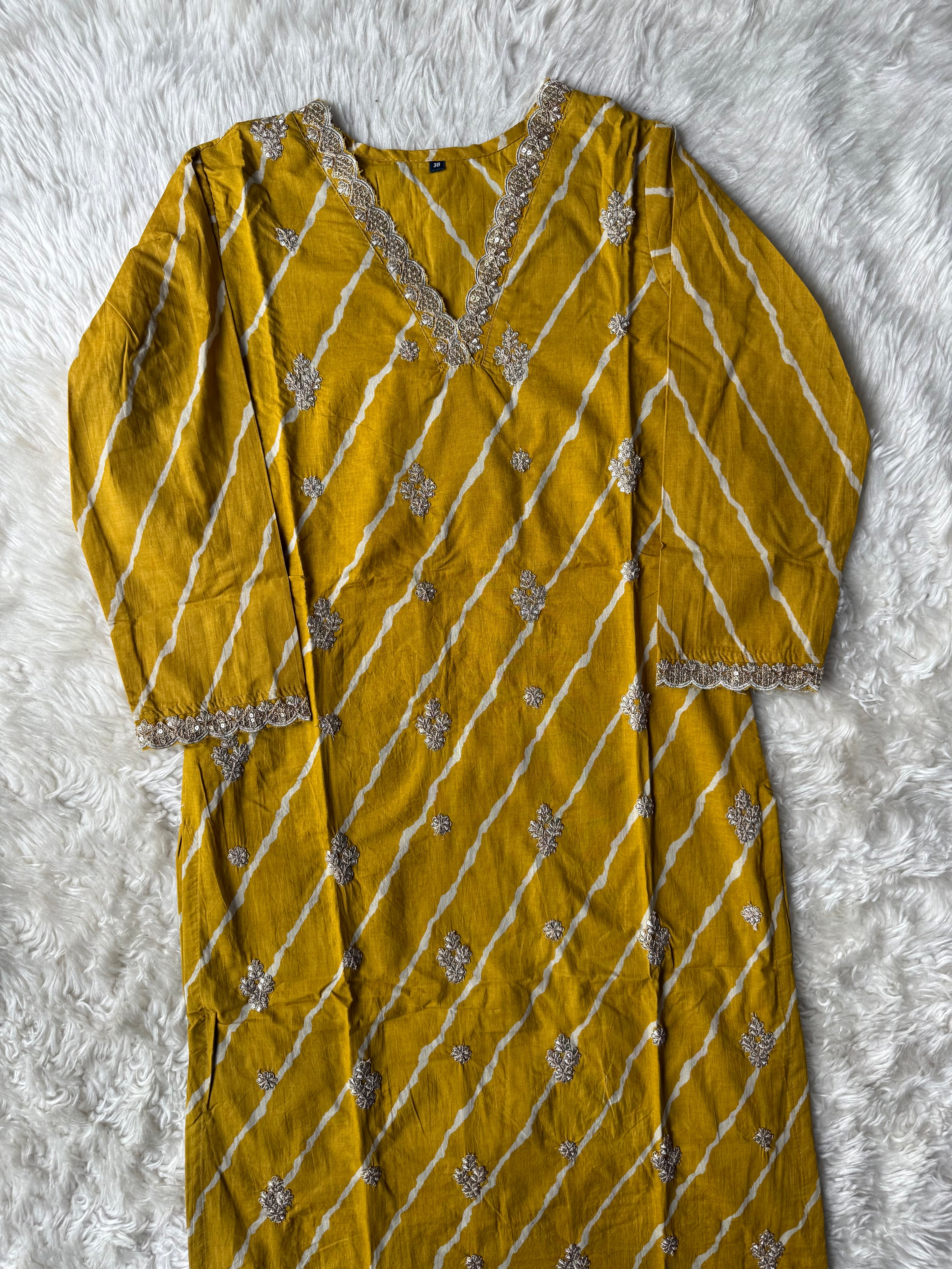 Premium Cotton Lehariya Set