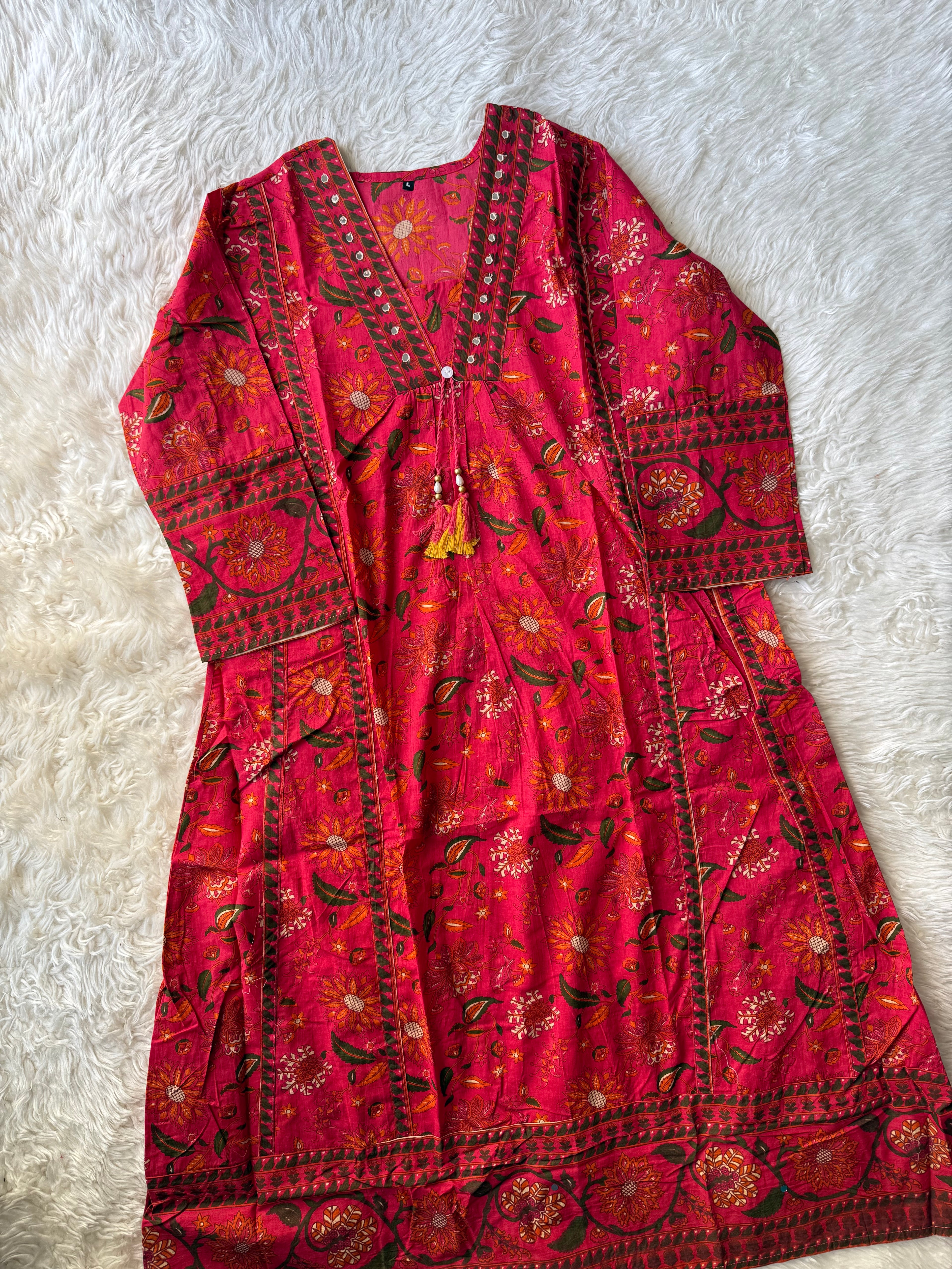 Cotton FLARE Kurti Pant Set