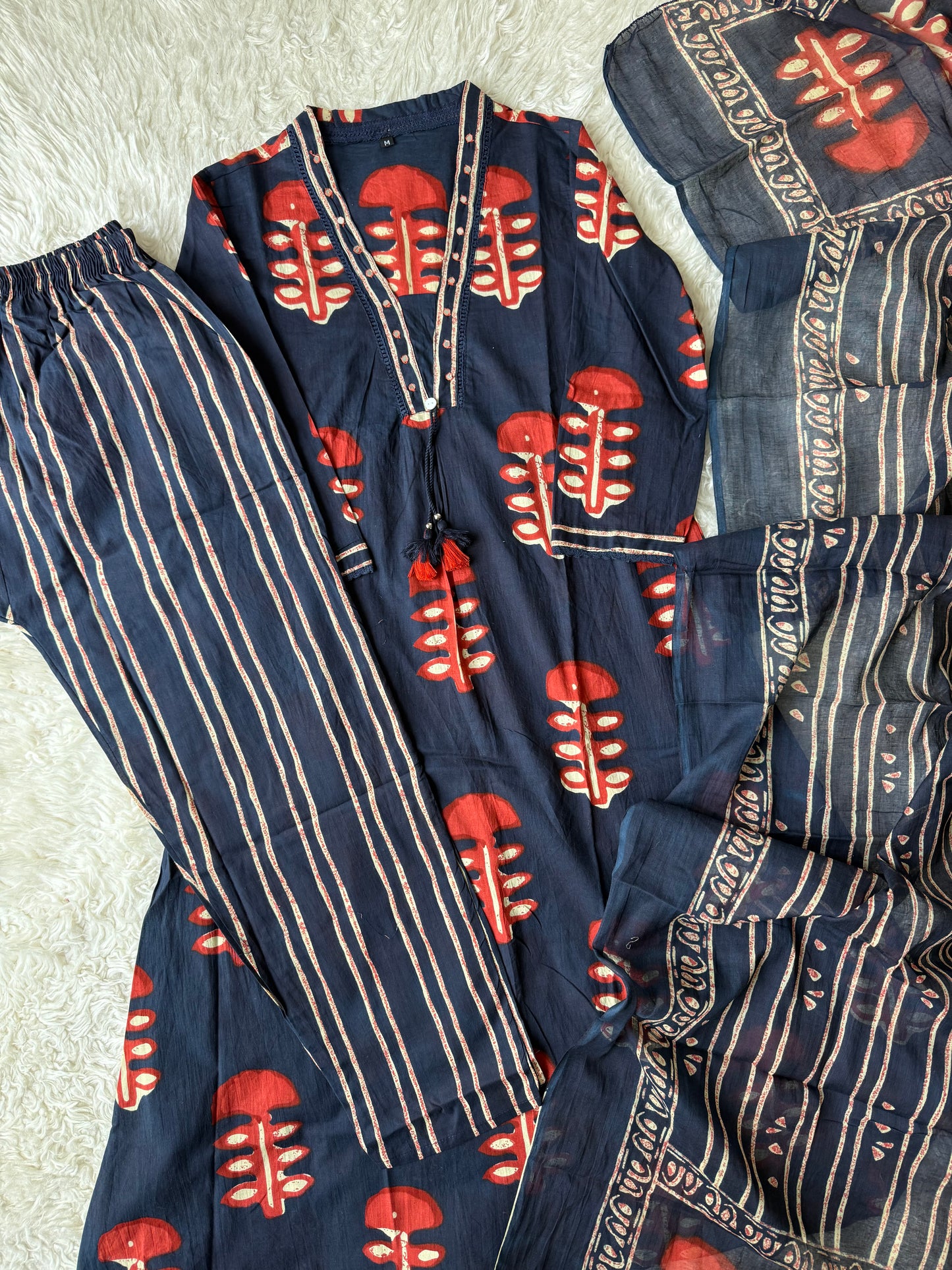 Budget Friendly Kurti Pant Dupatta Set