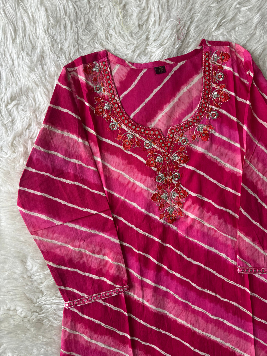 Pure Cotton Lehariya Set