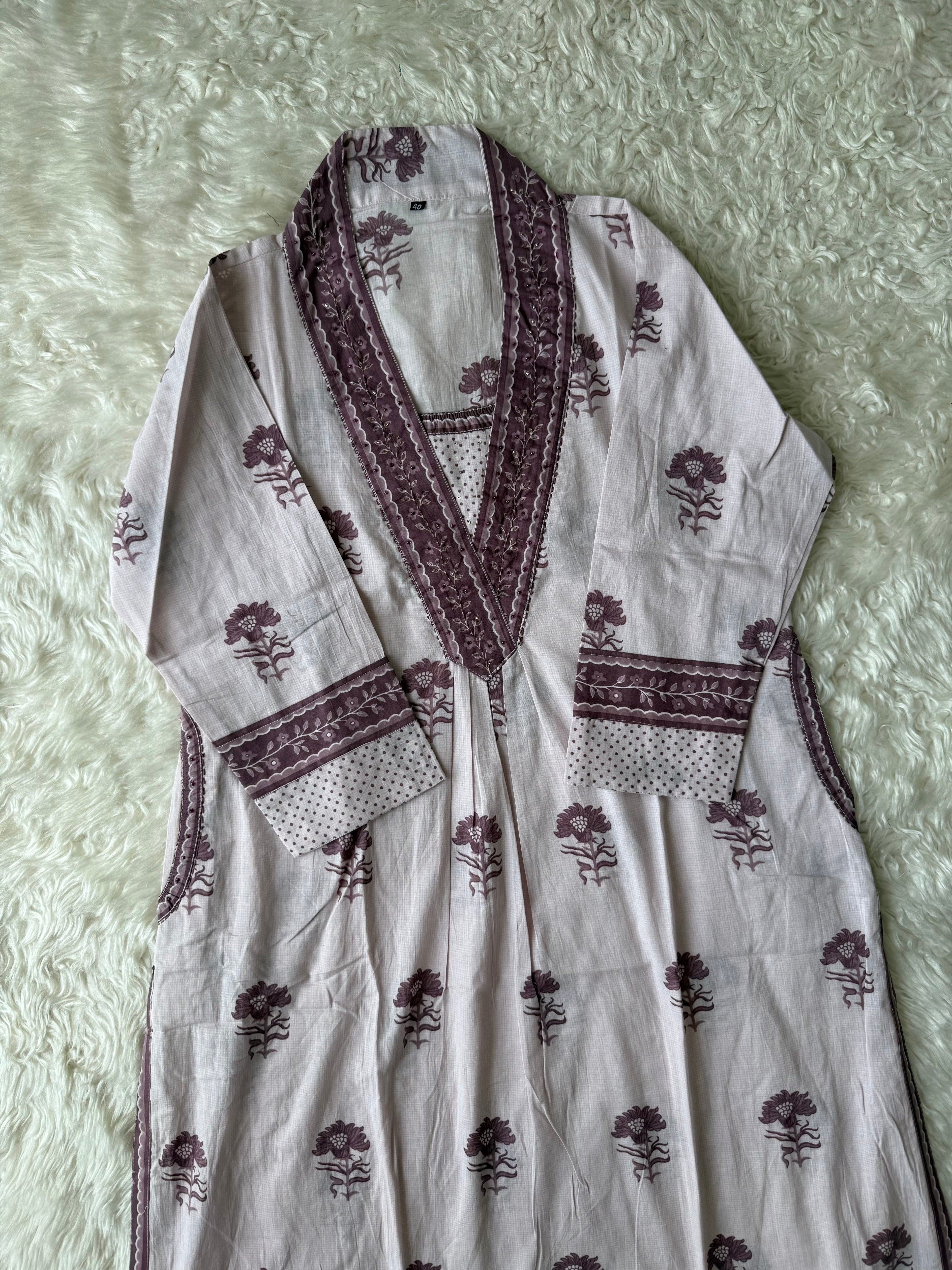 Premium Cotton Kurti Pant Dupatta Set