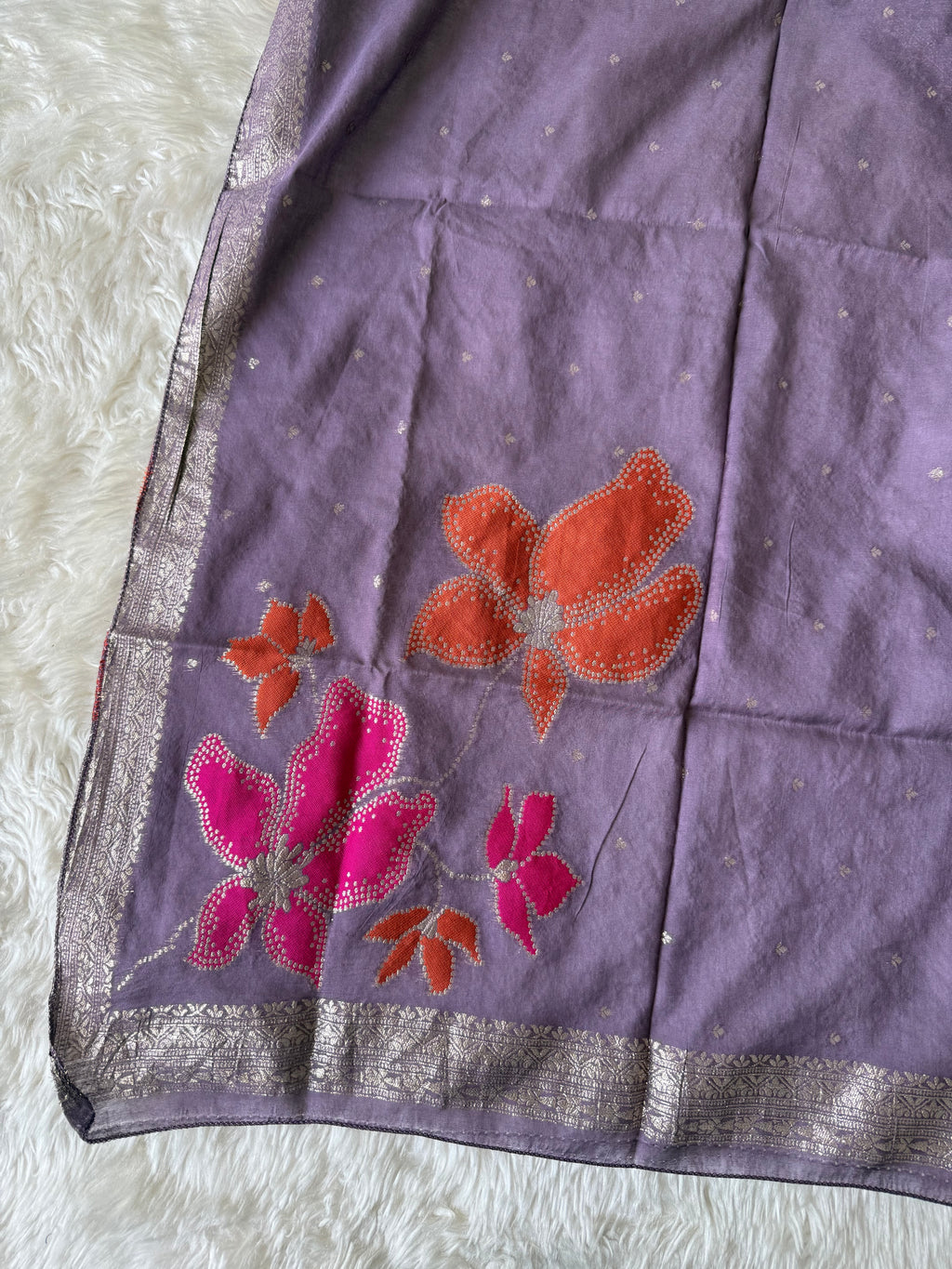 Pure Muslin Silk Kurti Pant Dupatta Set