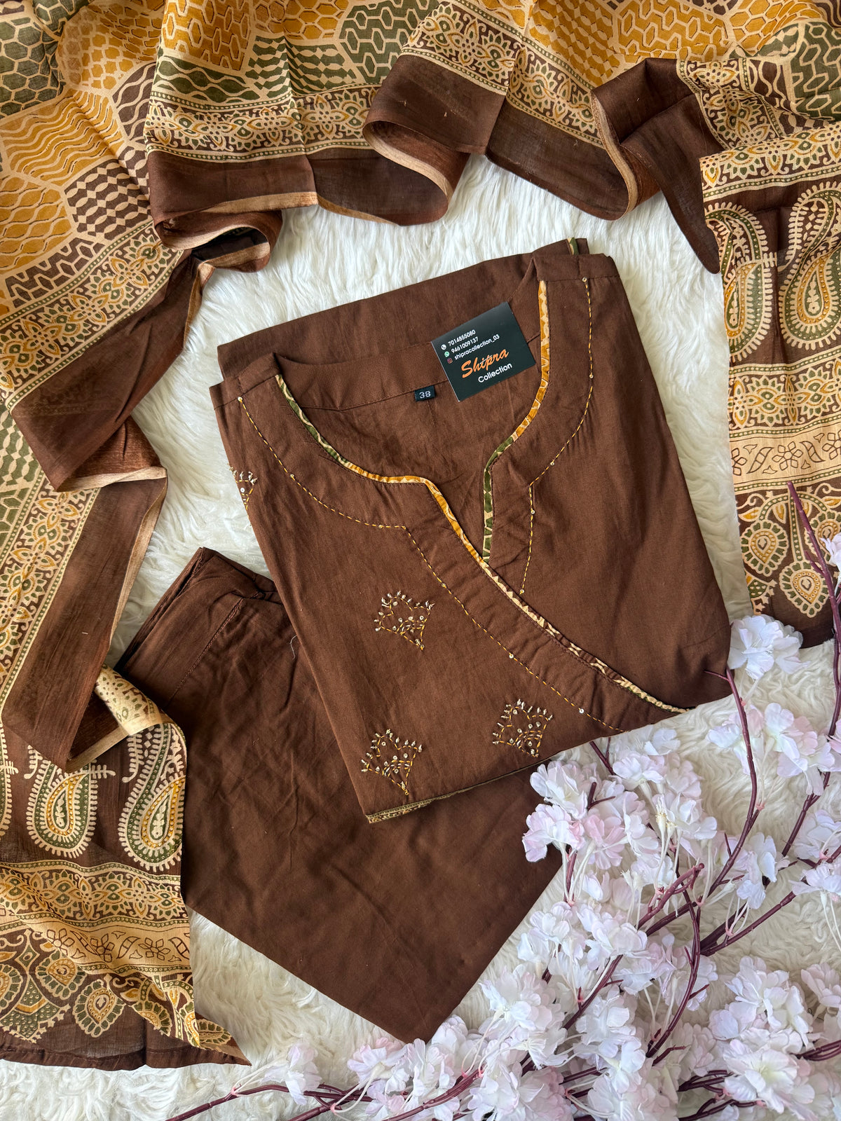Premium Cotton Kurti Pant Dupatta Set