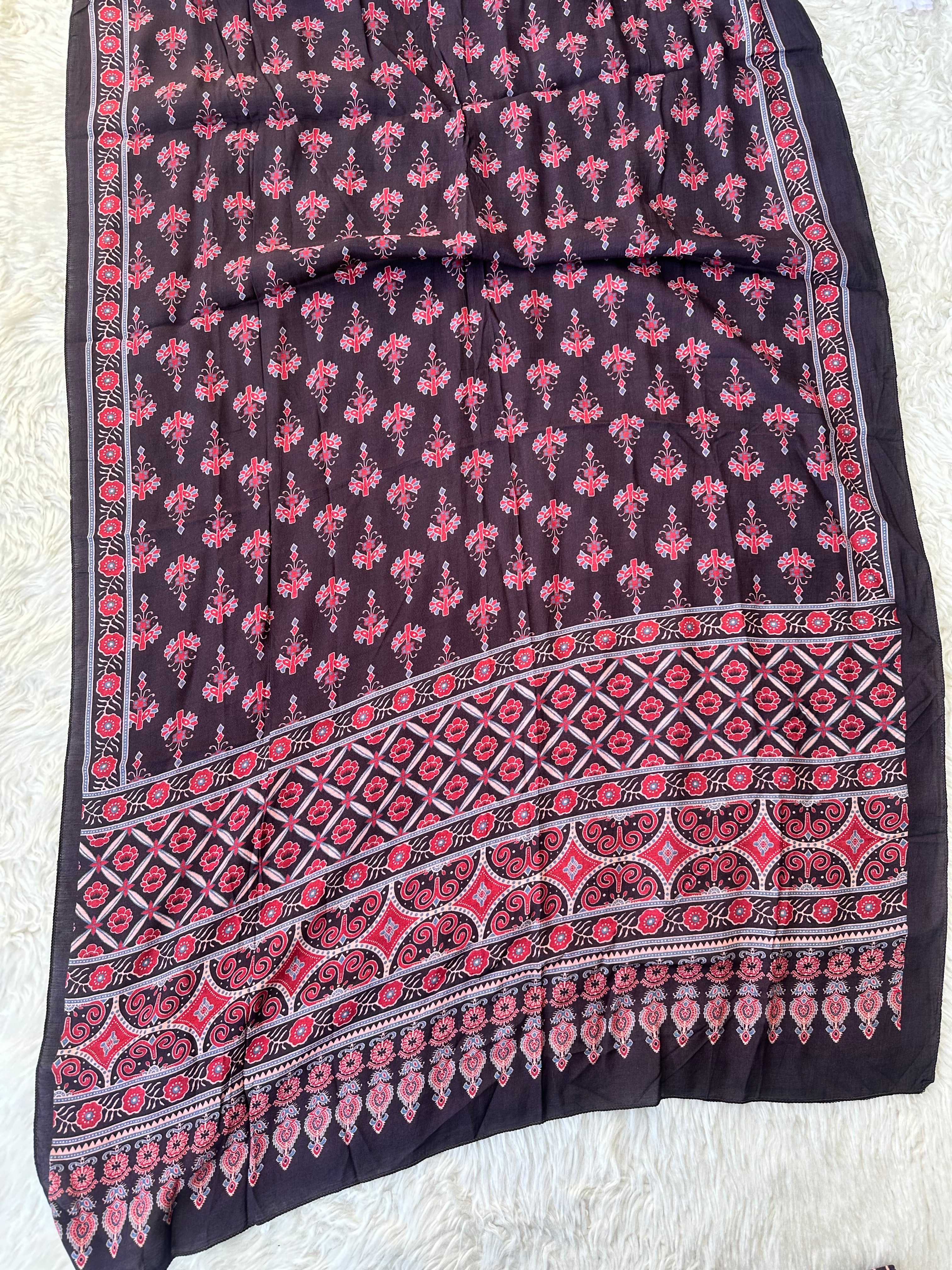 Crepe Silk Kurti Pant Dupatta Set