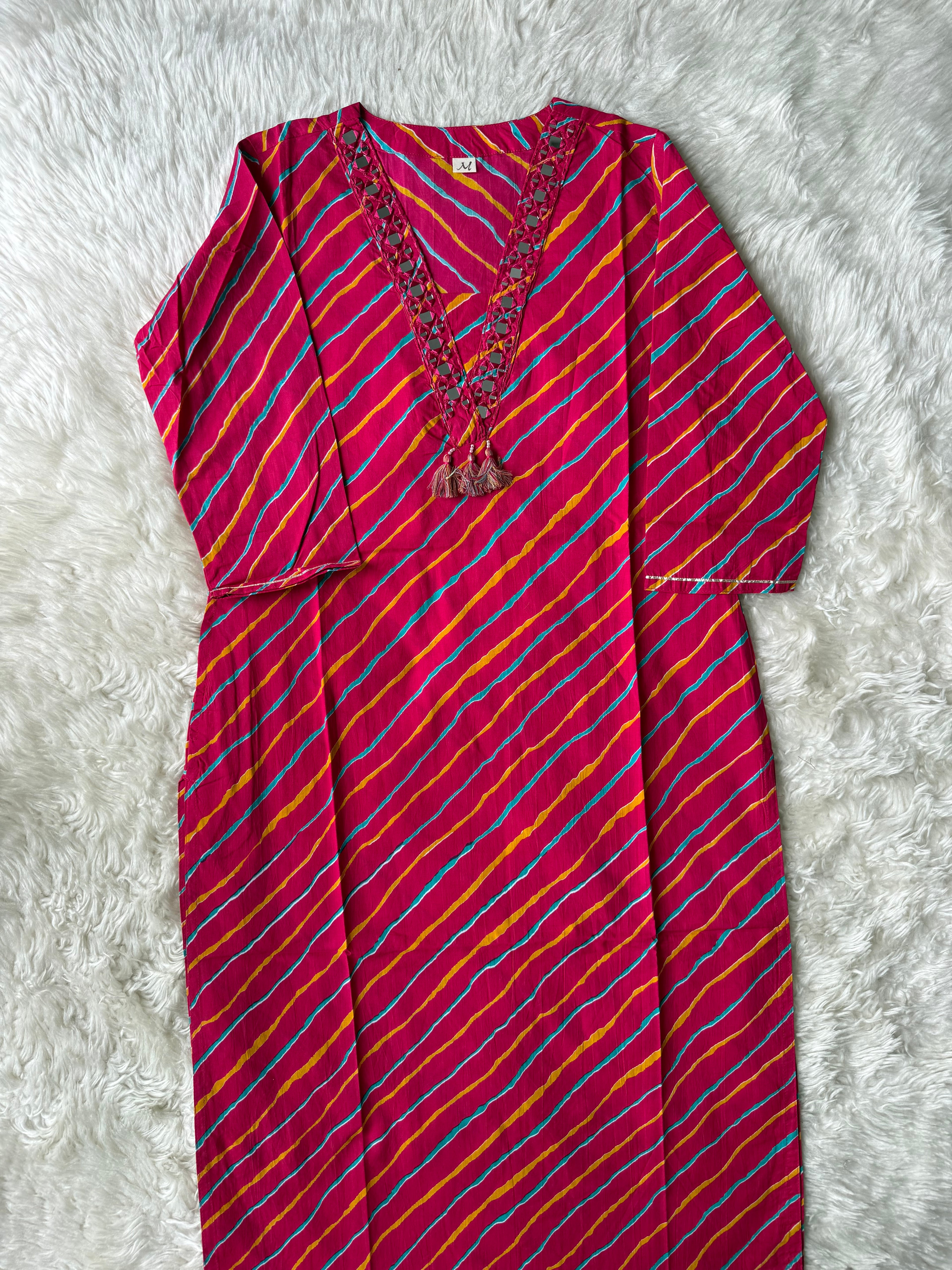 Premium Cotton Lehariya Set