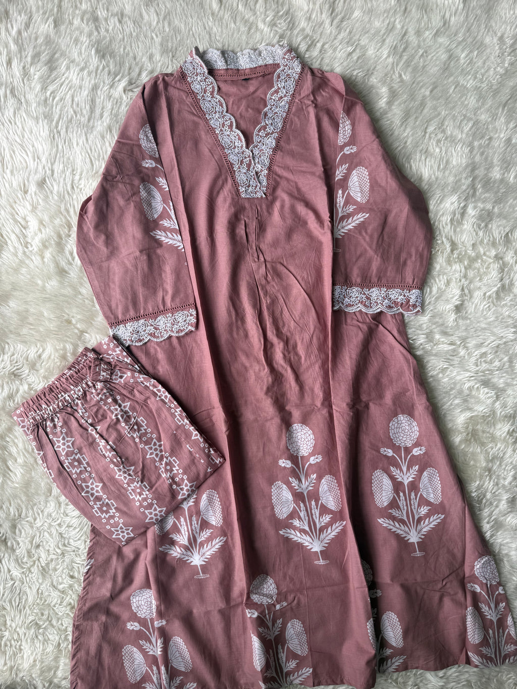 Cotton Kurti Pant Set