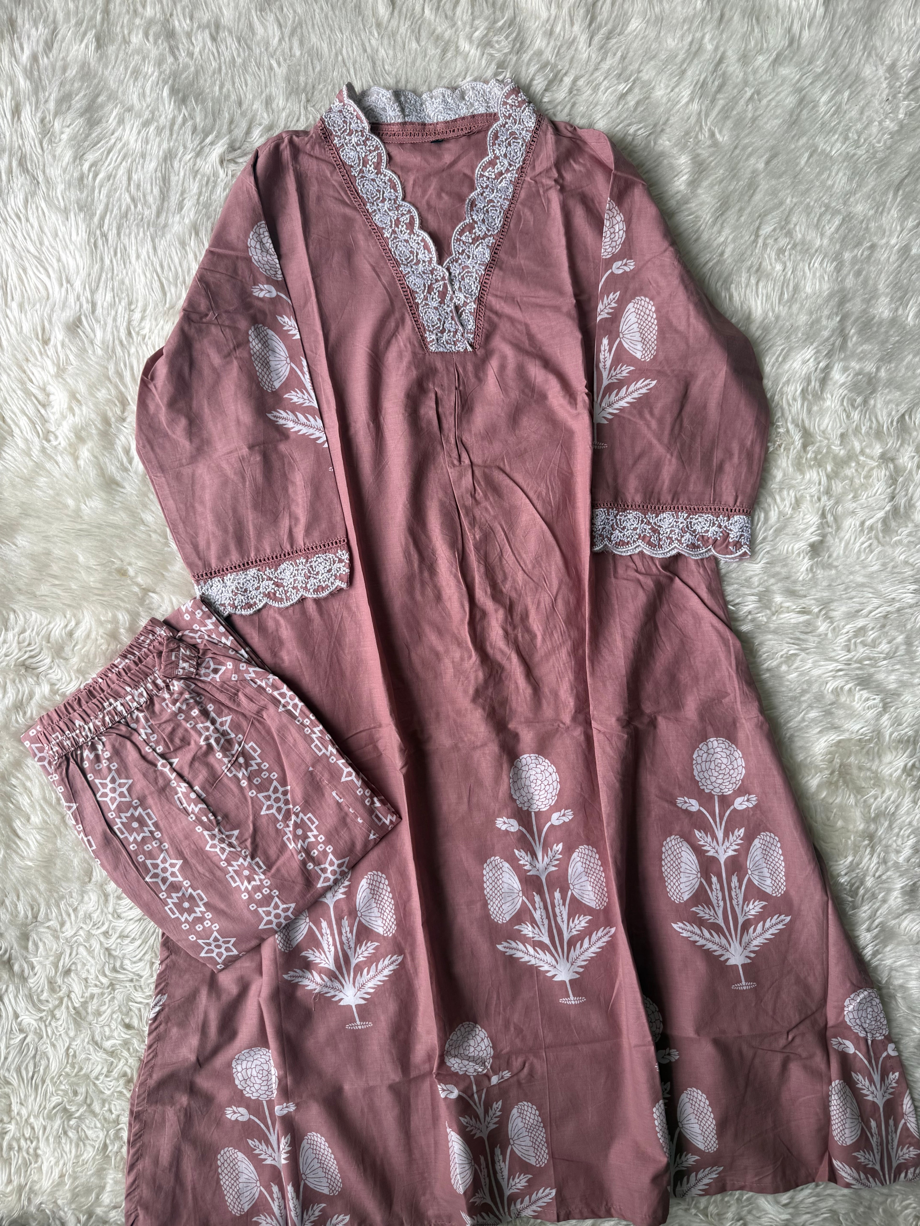 Cotton Kurti Pant Set