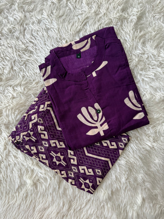 Cotton Kurti Pant Set