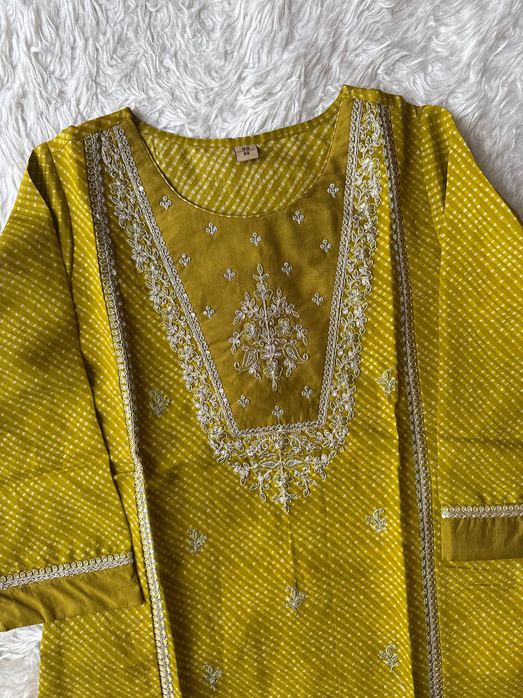 Pure Muslin Silk Kurti Pant Dupatta Set