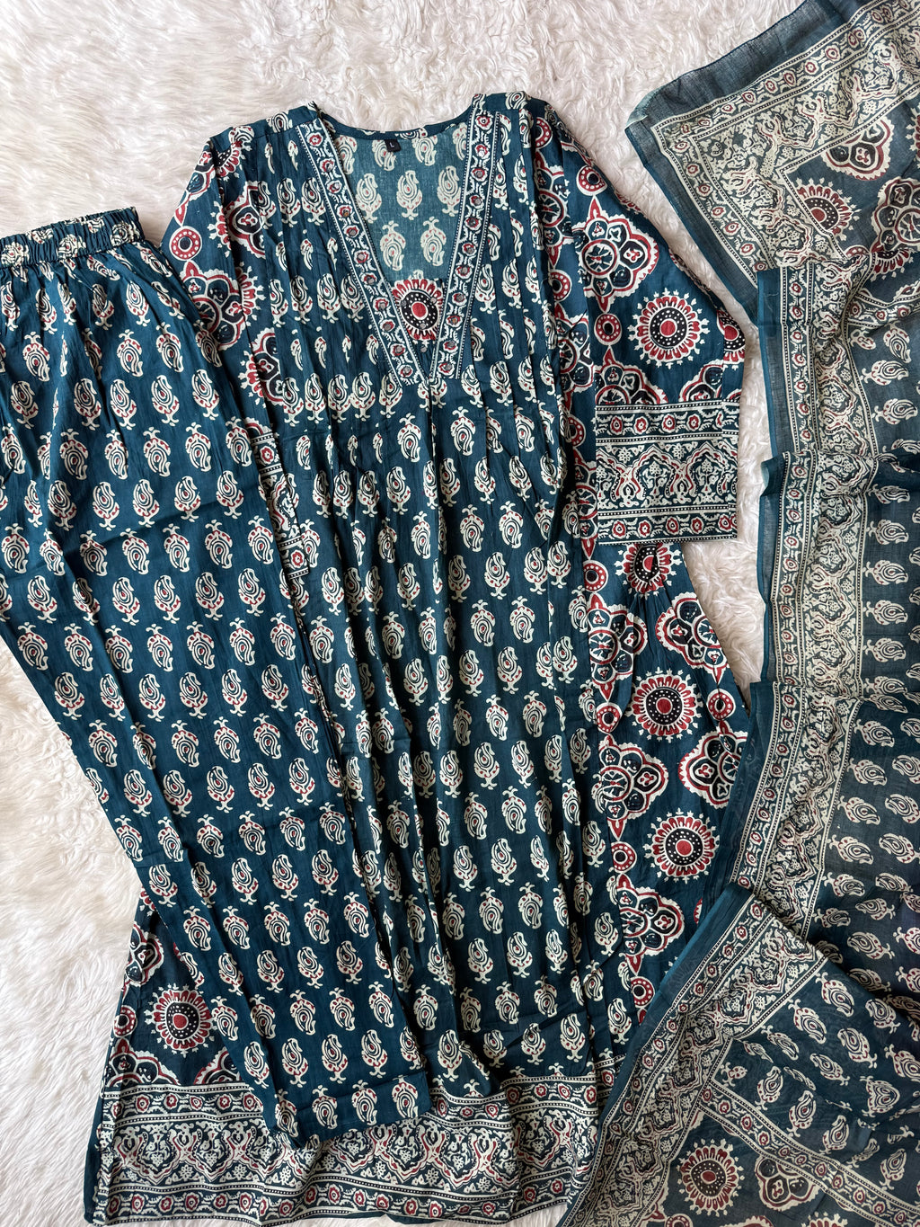 Budget Friendly Kurti Pant Dupatta Set