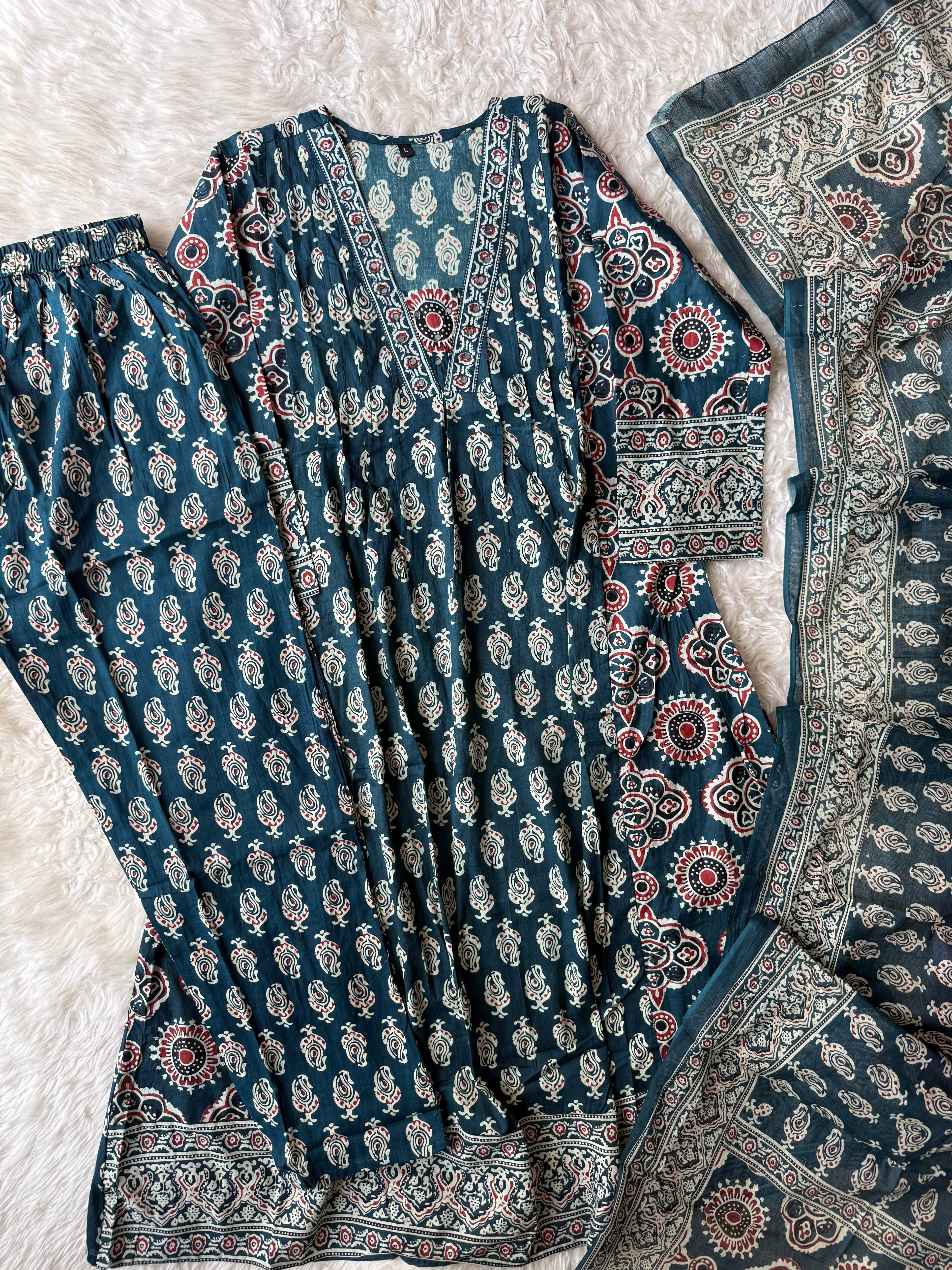 Budget Friendly Kurti Pant Dupatta Set
