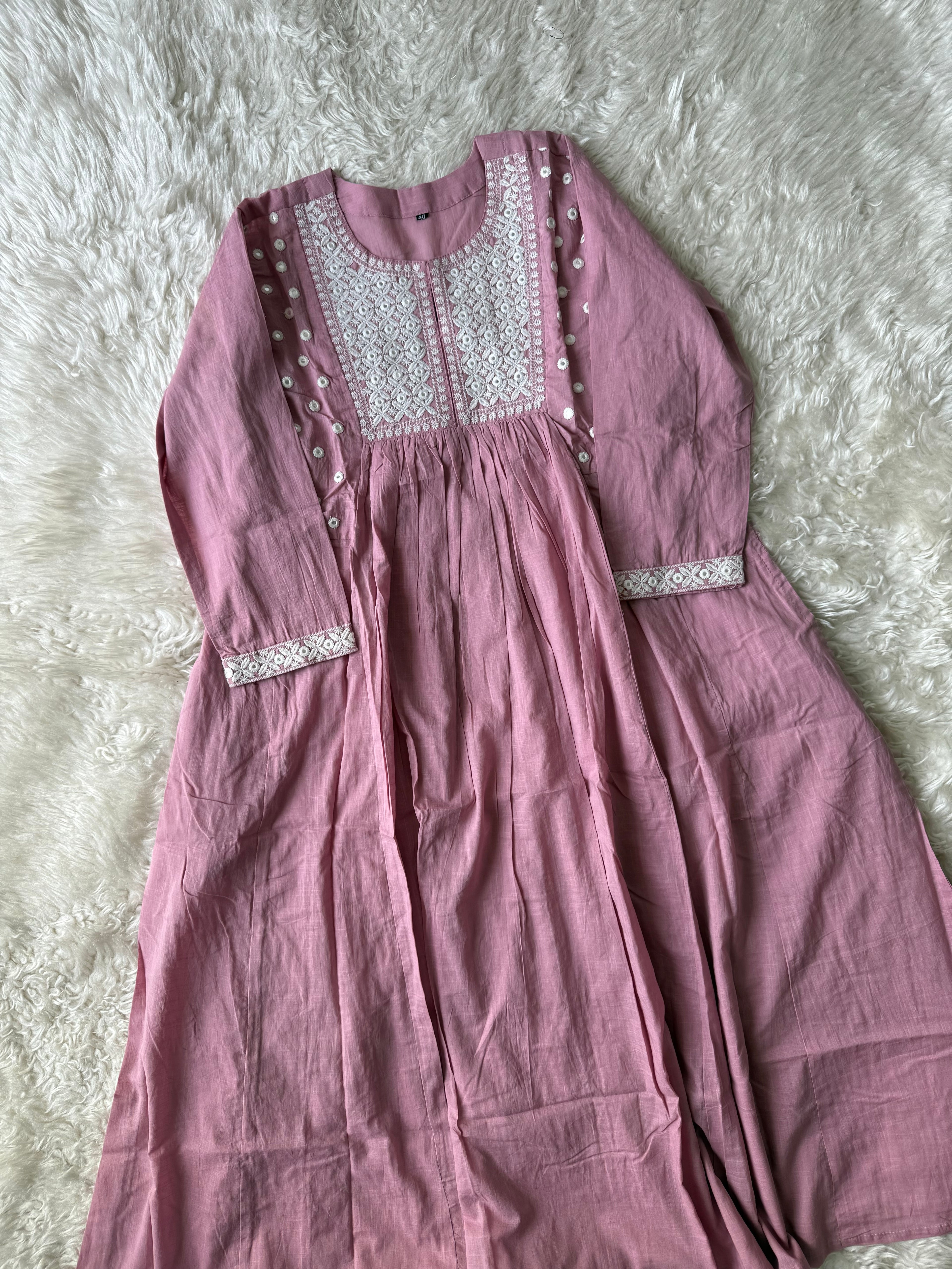 Z Premium Mul Cotton Kurti Plazo Set