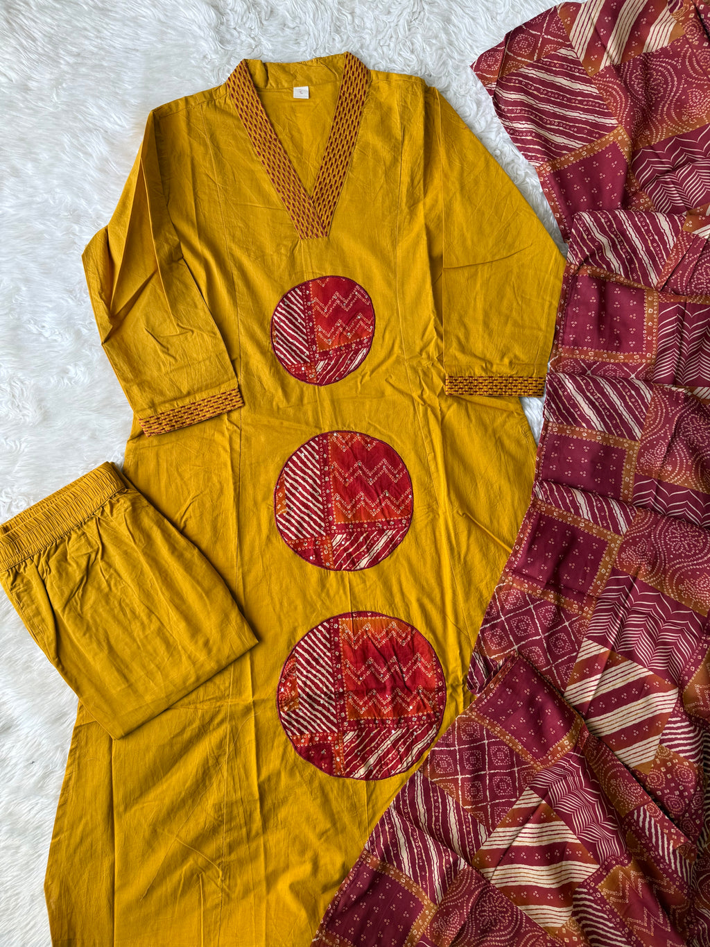 Premium Cotton Kurti Pant Dupatta Set