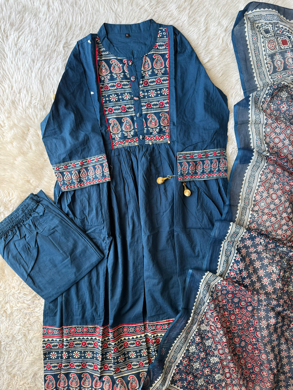 Budget Friendly Kurti Pant Dupatta Set
