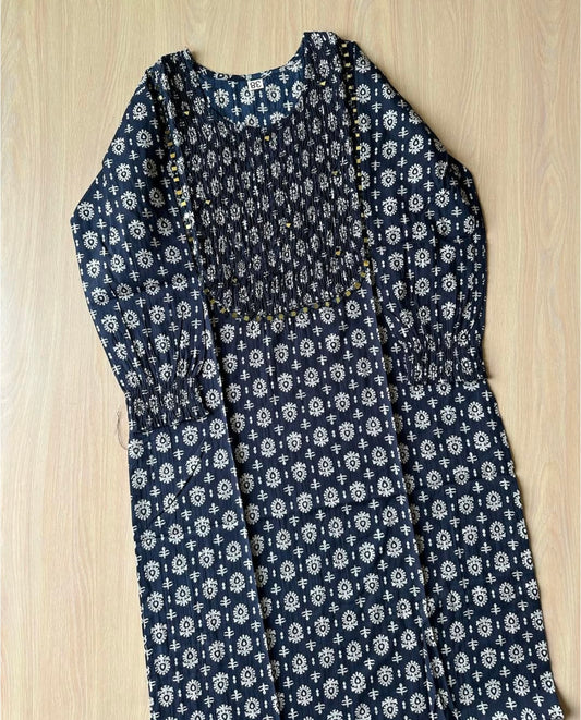 Premium Cotton kurti with smocking details