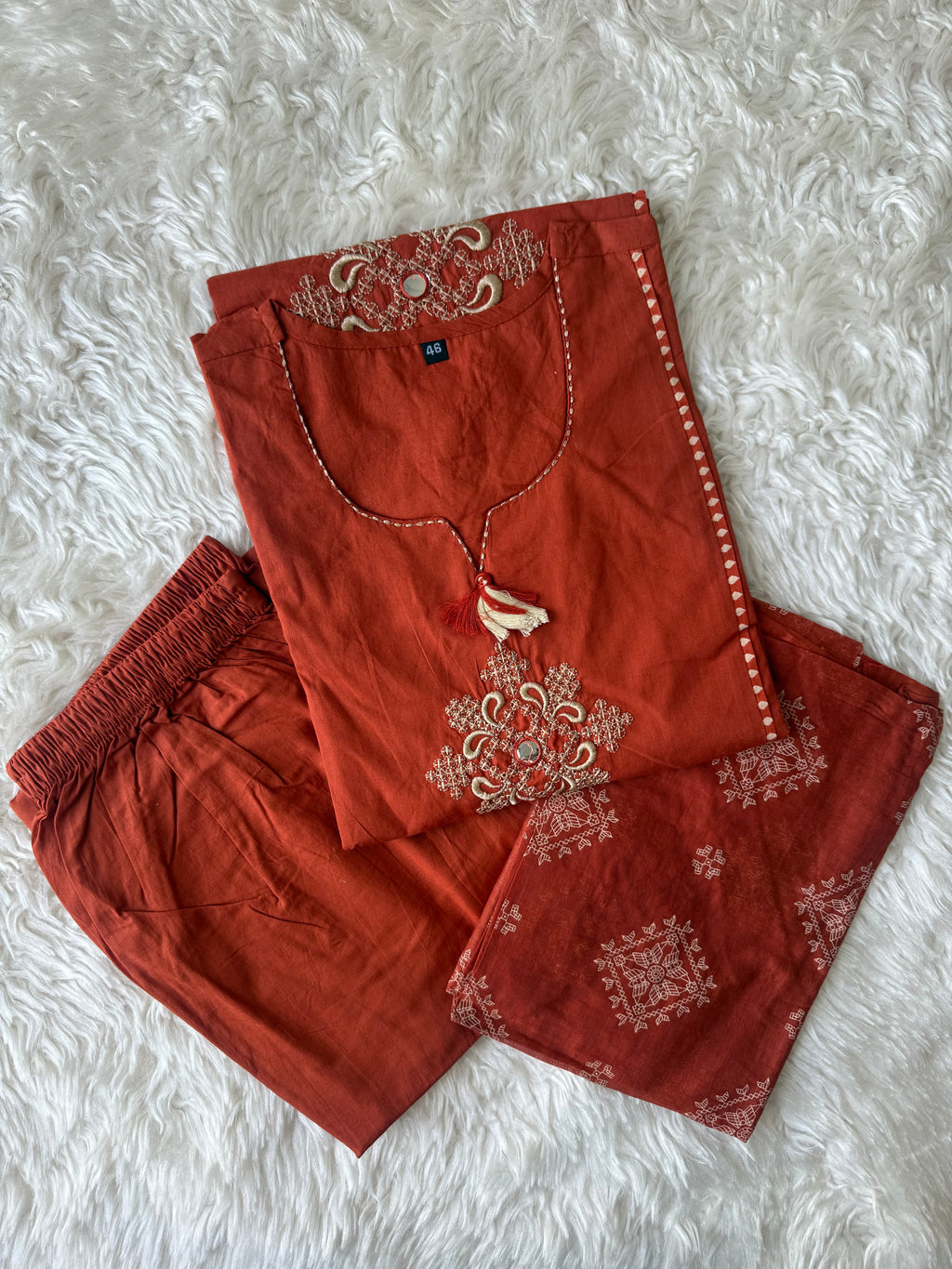 Budget Friendly Kurti Pant Dupatta Set