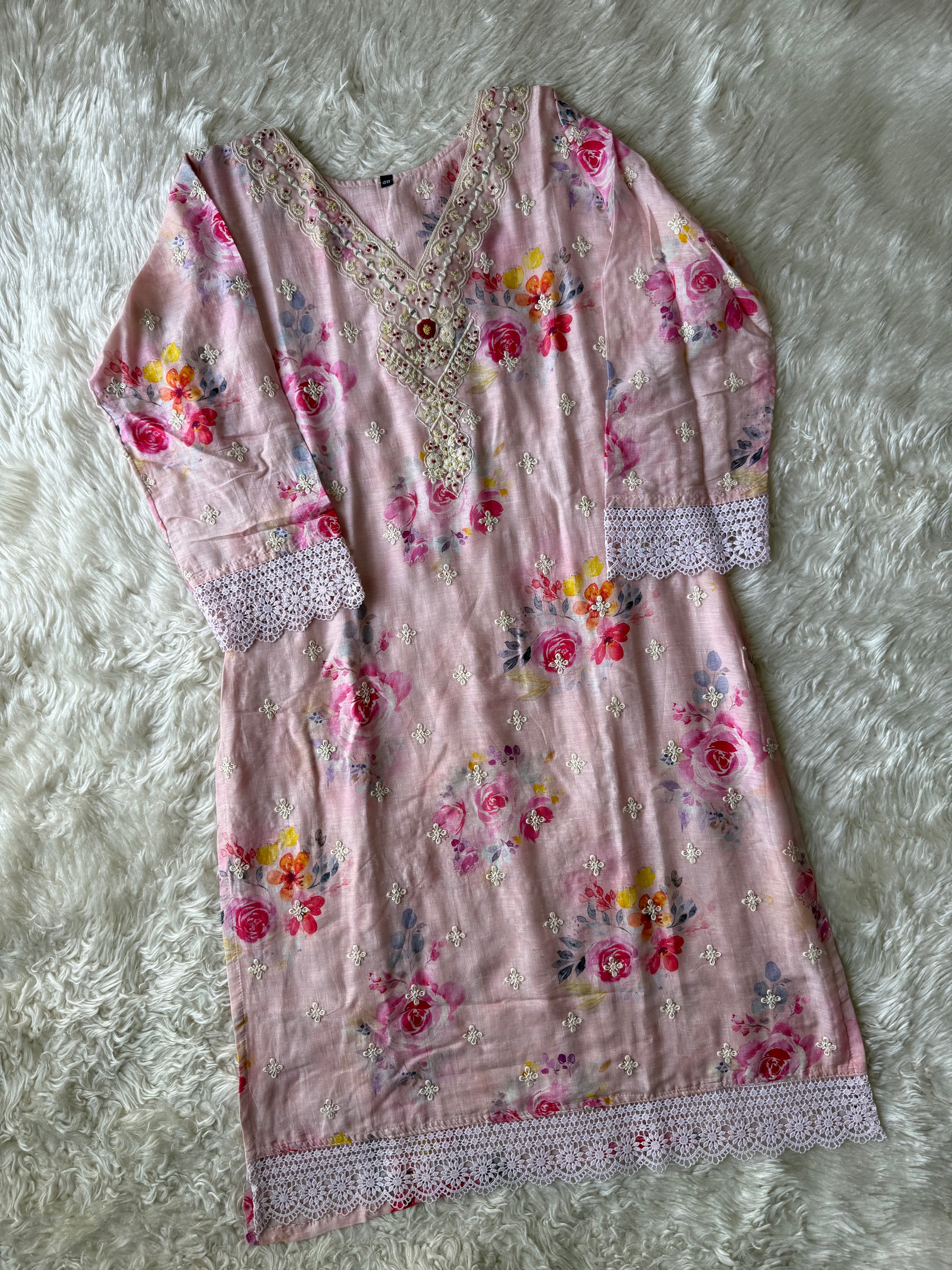 Mul Cotton Kurti Sharara Dupatta Set