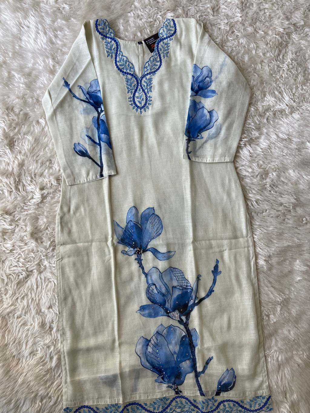 Linen Kurti Pant Dupatta Set