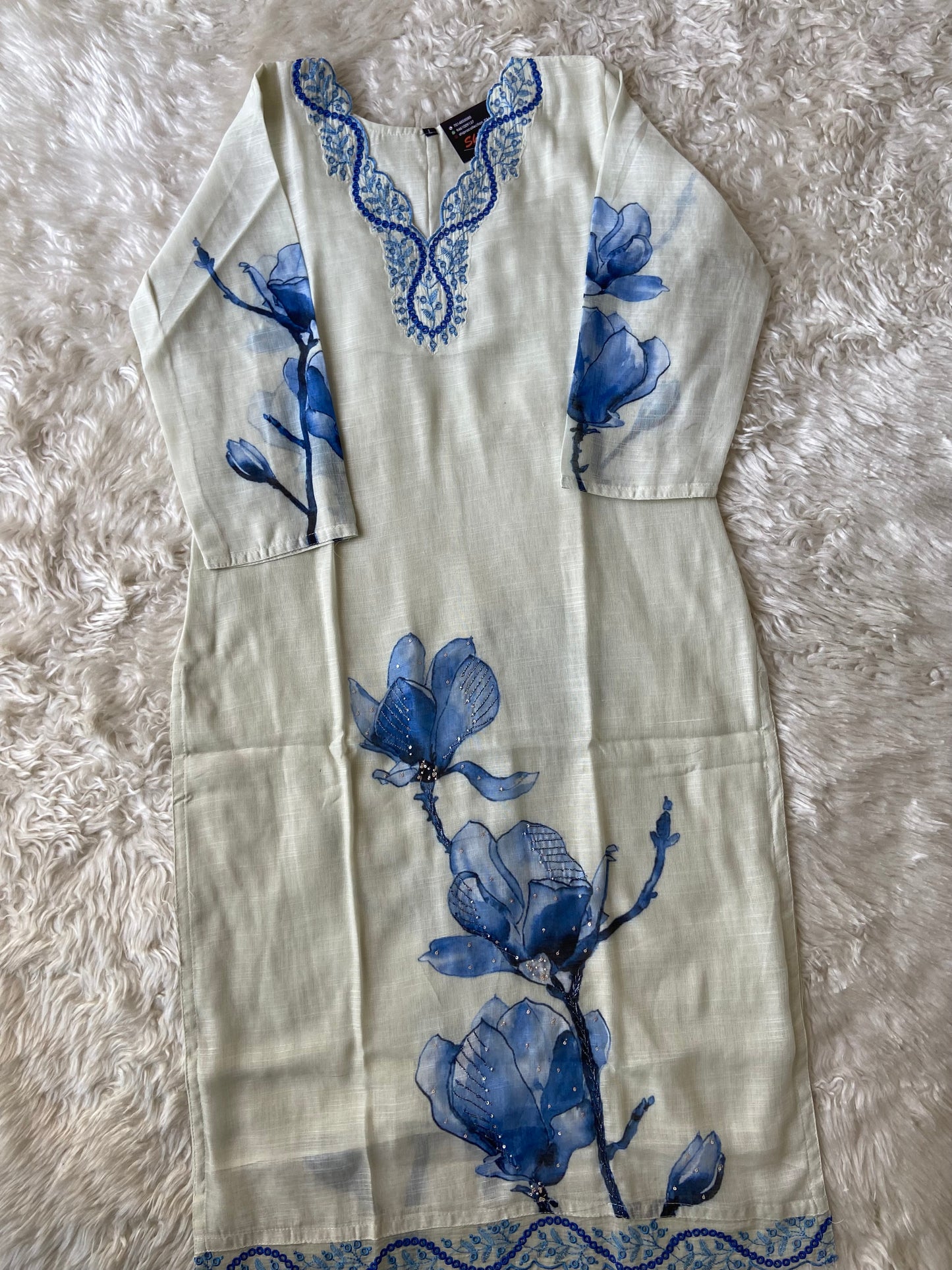 Linen Kurti Pant Dupatta Set