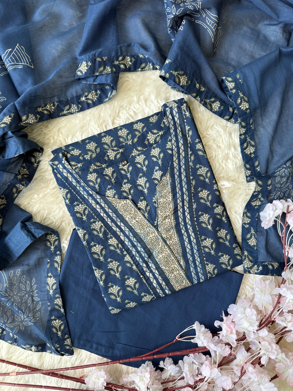 Premium Cotton Kurti Pant Dupatta Set