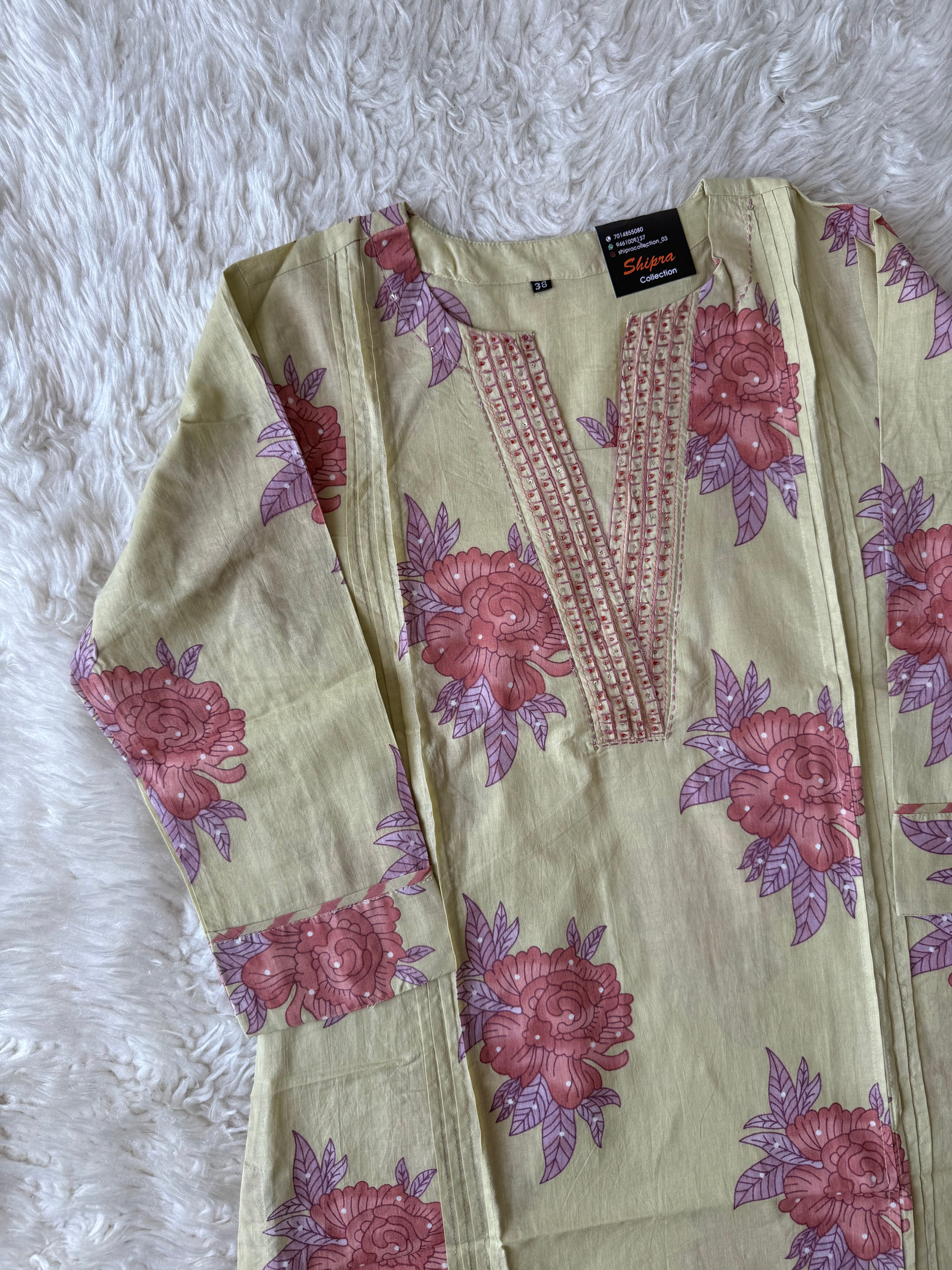 Premium Cotton Kurti Pant Dupatta Set