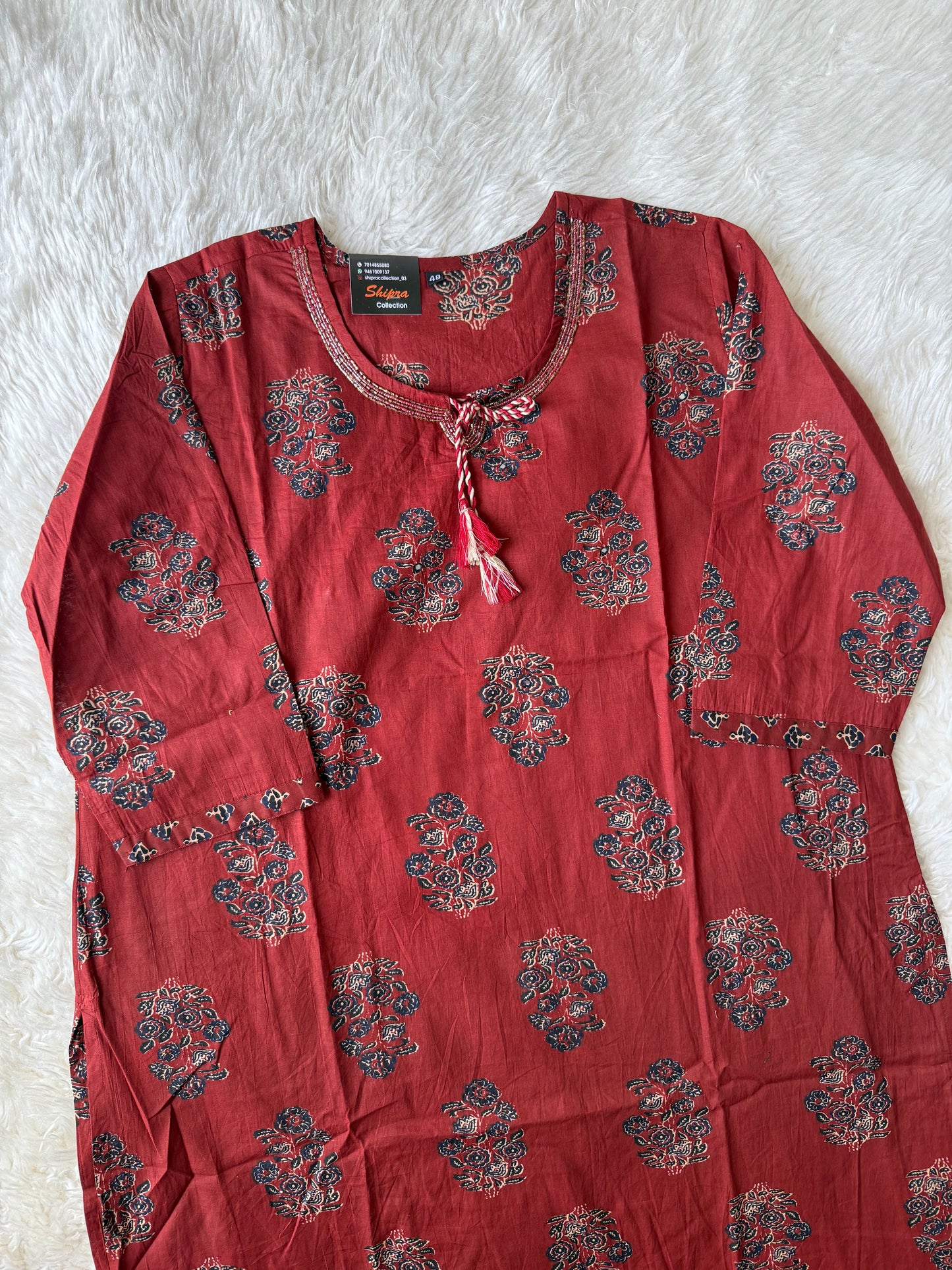 Pure Cotton Kurti Pant Dupatta Set