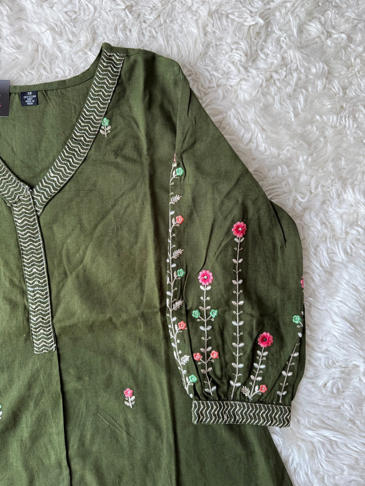 Khadi Cotton Kurti Pant Set