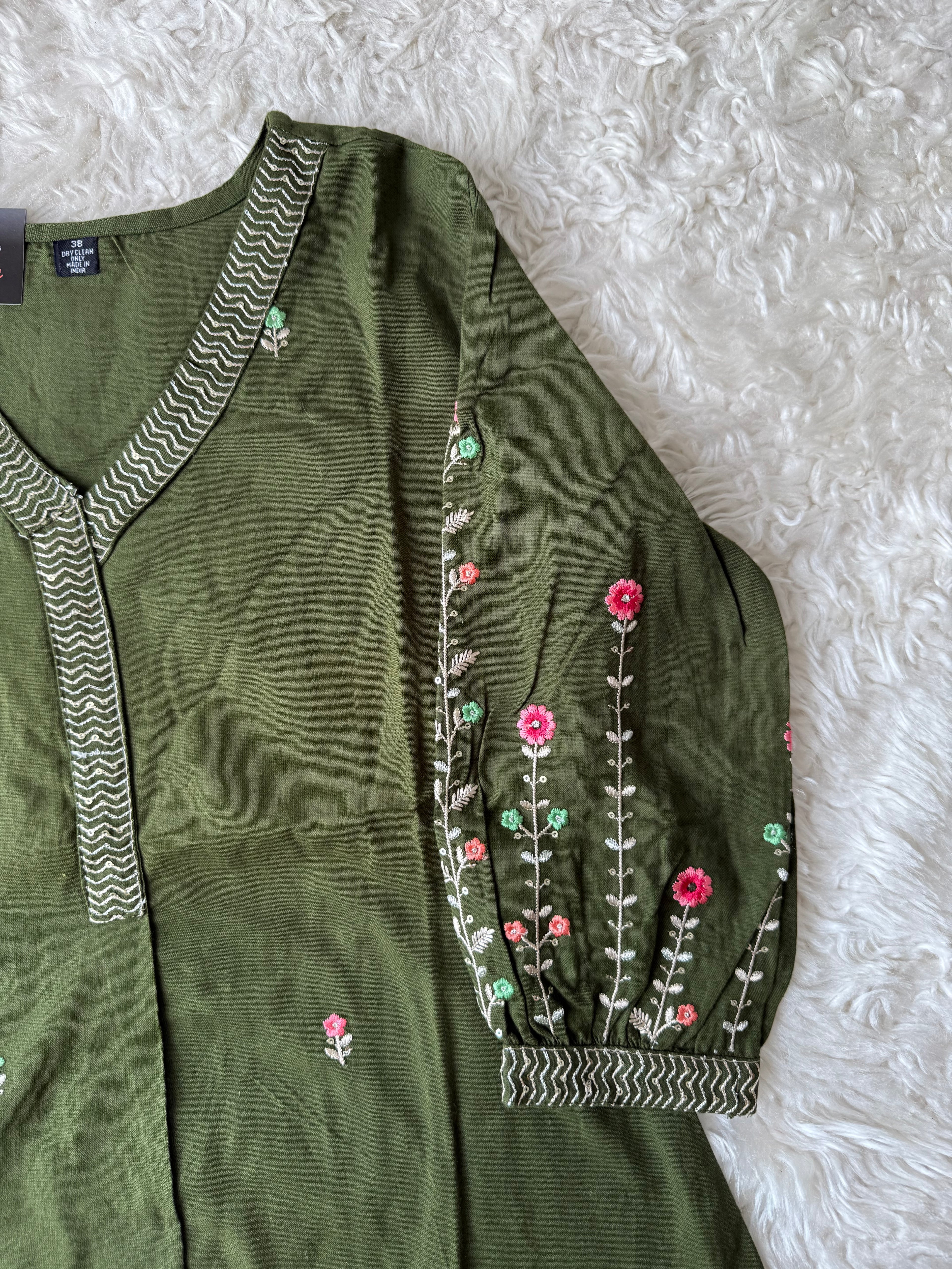 Khadi Cotton Kurti Pant Set