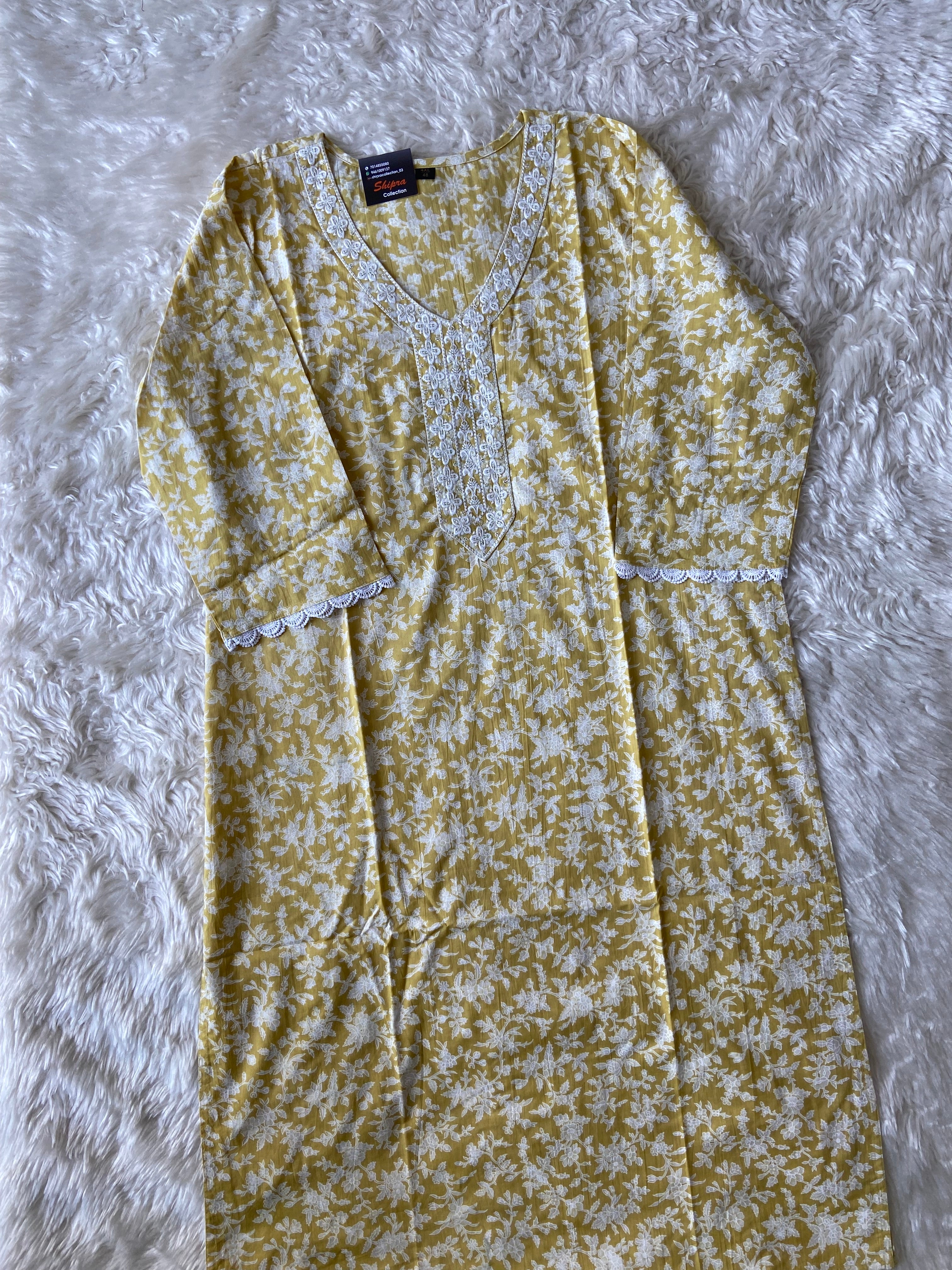 Premium Cotton Kurti Pant Dupatta Set