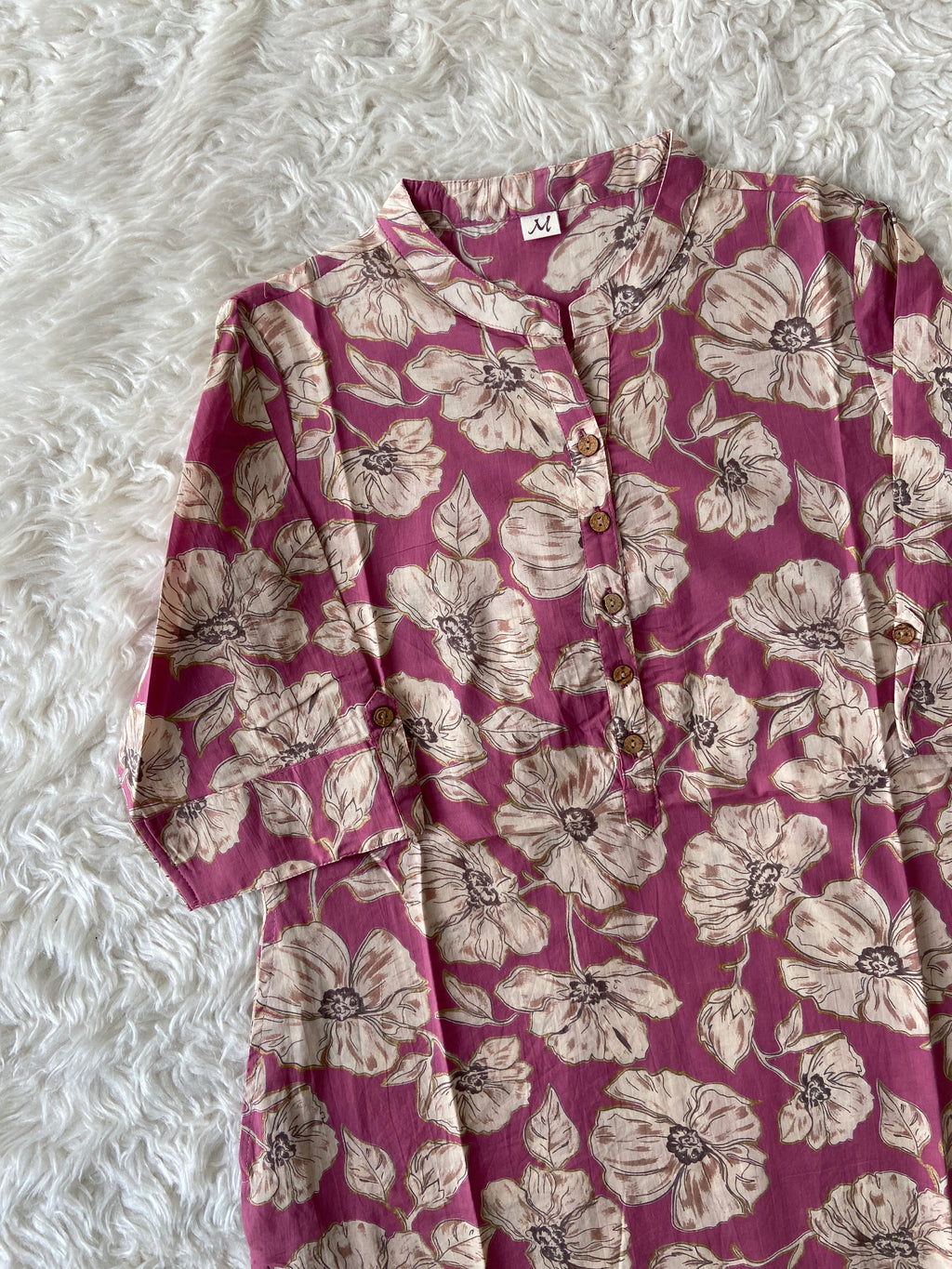 Premium Cotton Elbow Sleeves Kurti
