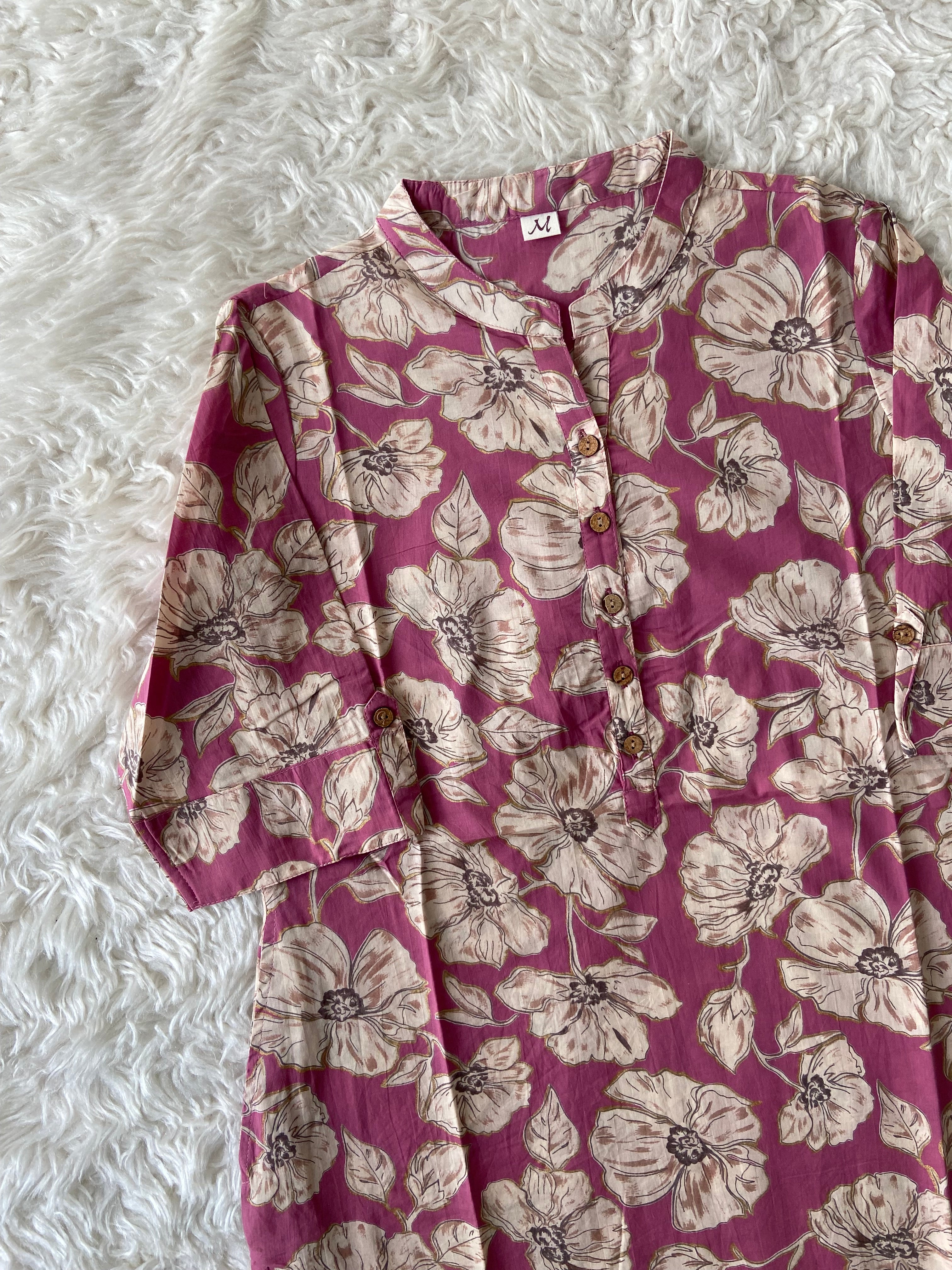 Premium Cotton Elbow Sleeves Kurti