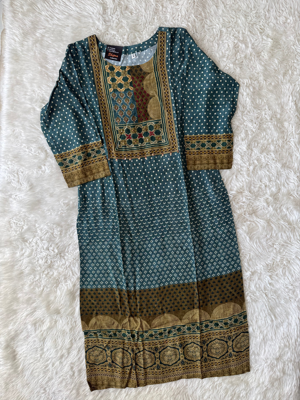 Premium Muslin Silk Kurti Pant Dupatta Set