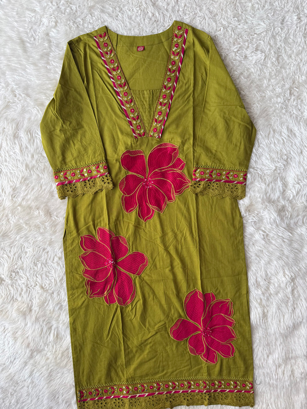 Pure Cotton Kurti Pant Dupatta Set