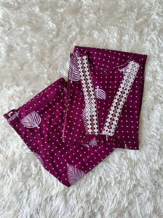 Stock Clearance 🚨 Cotton Flare Kurti Pant Set
