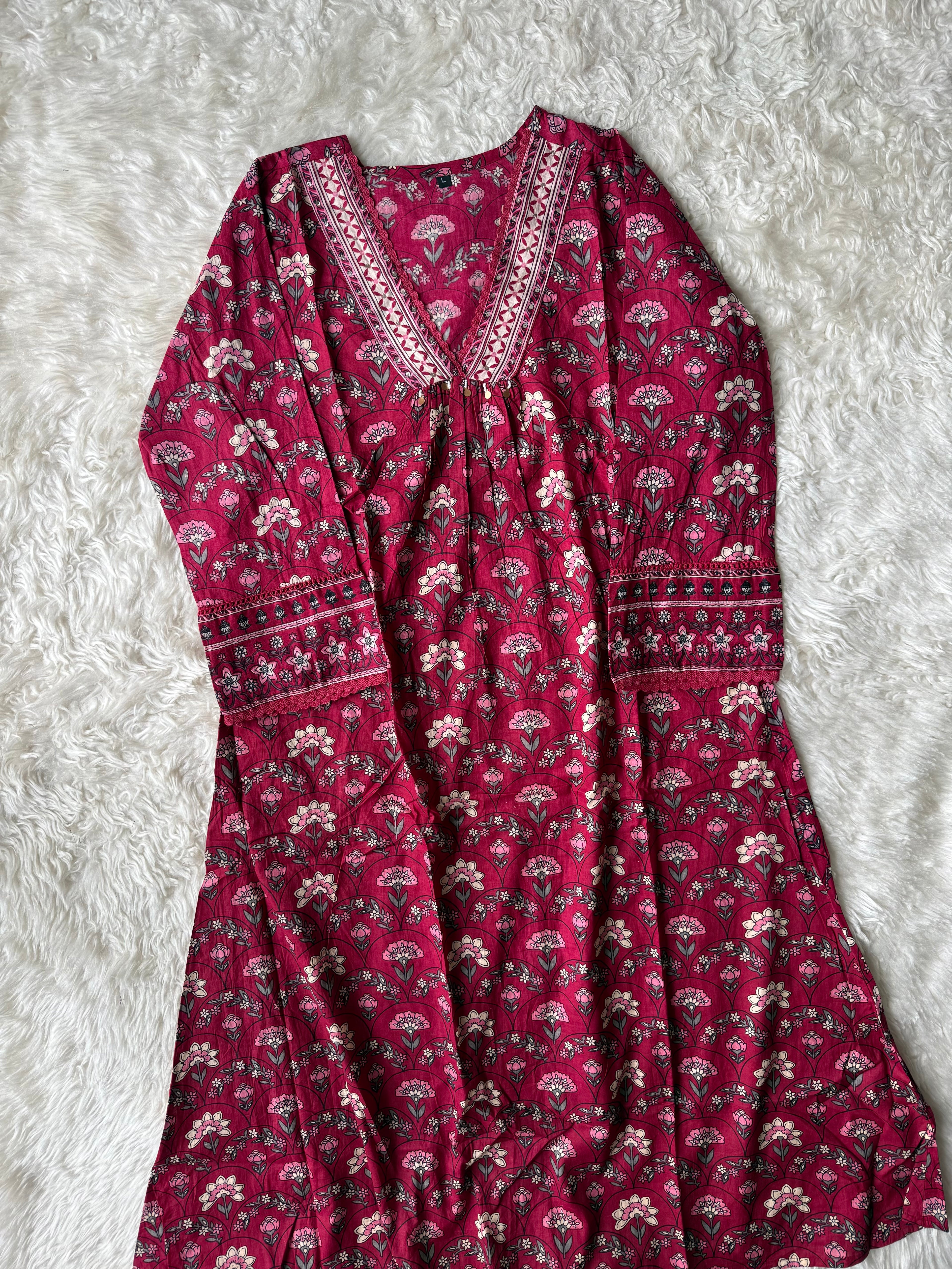Budget Friendly Kurti Pant Dupatta Set