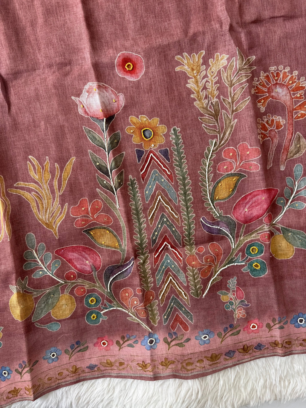 Linen Kurti Pant Dupatta Set