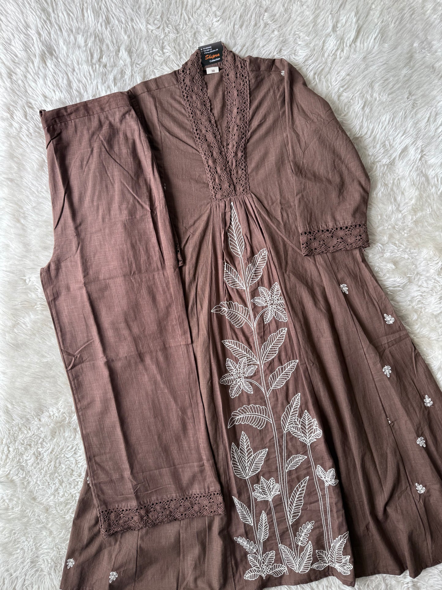 Khadi Cotton Kurti Pant Set