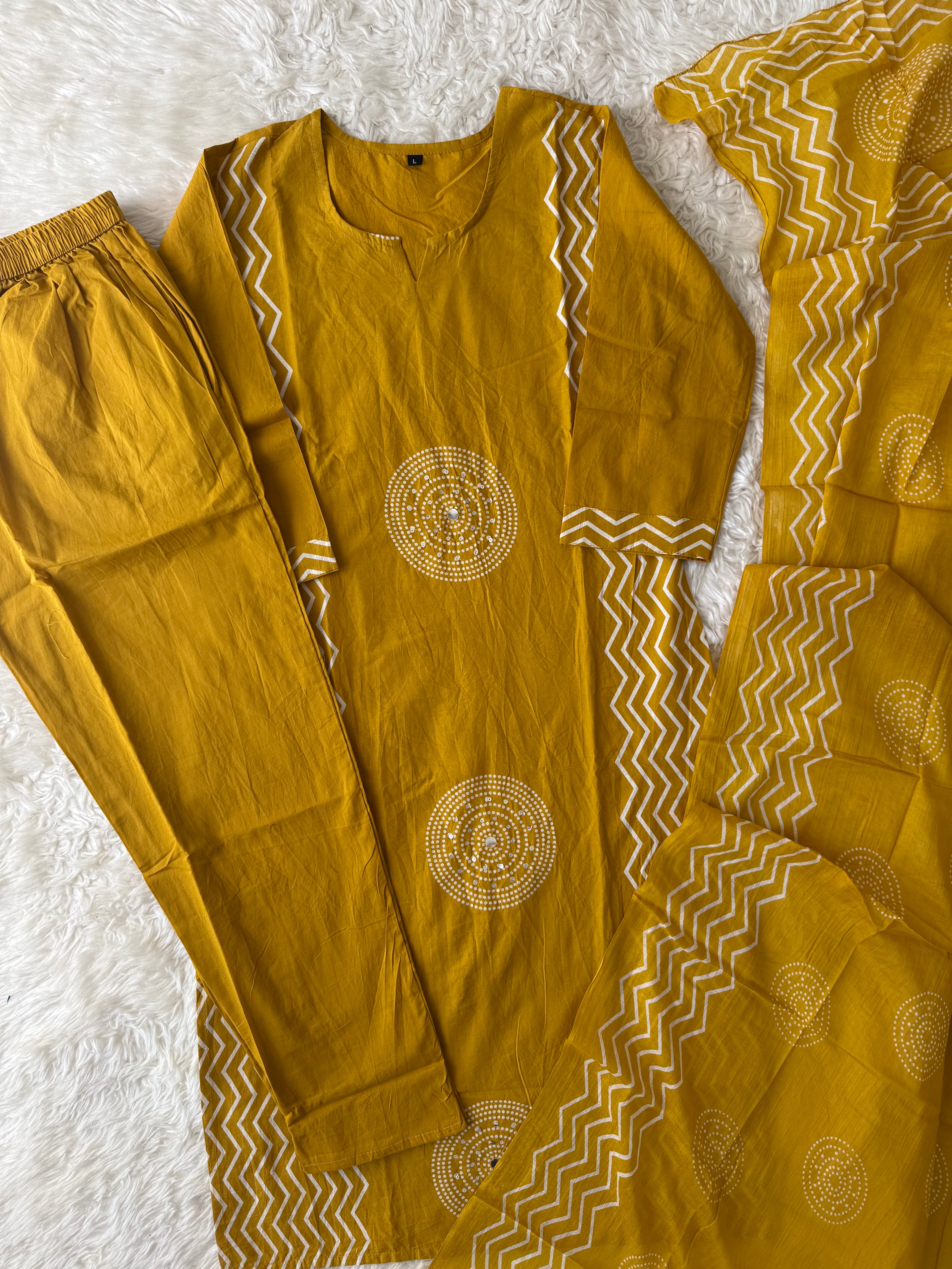 Budget Friendly Kurti Pant Dupatta Set