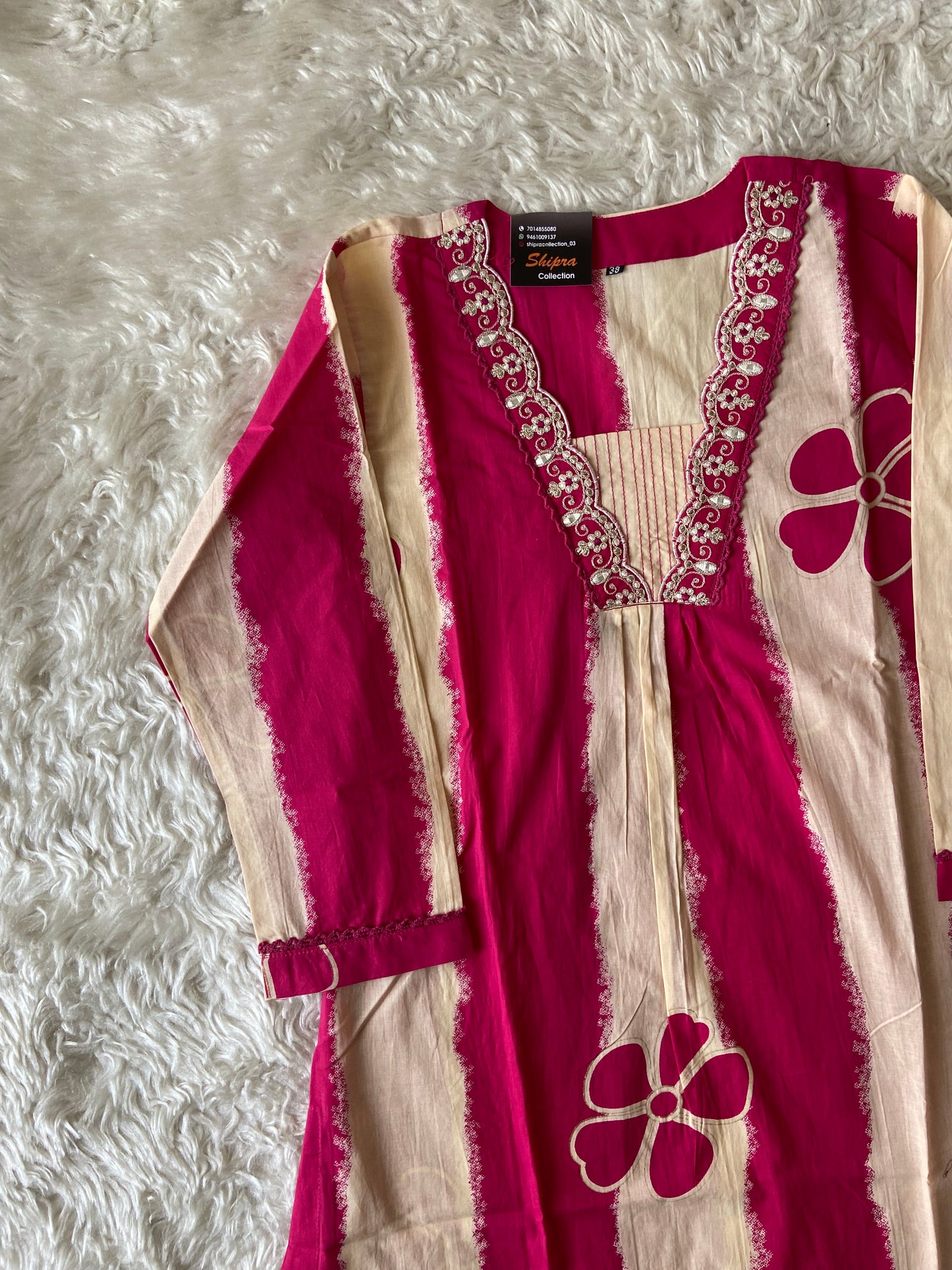 Premium Cotton Kurti Pant Dupatta Set