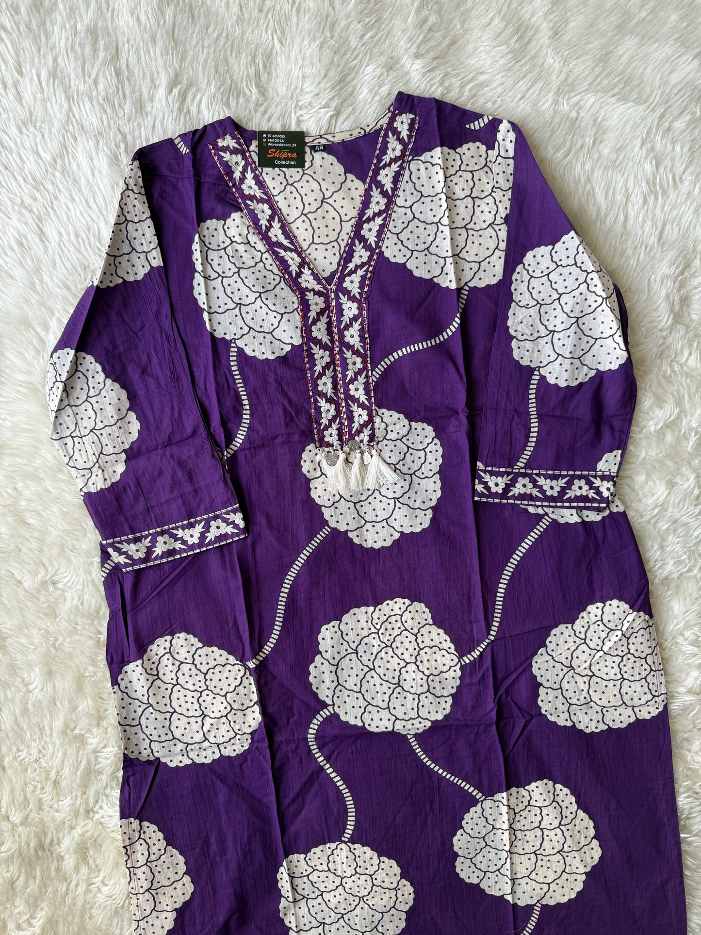 Pure Cotton Kurti Pant Dupatta Set