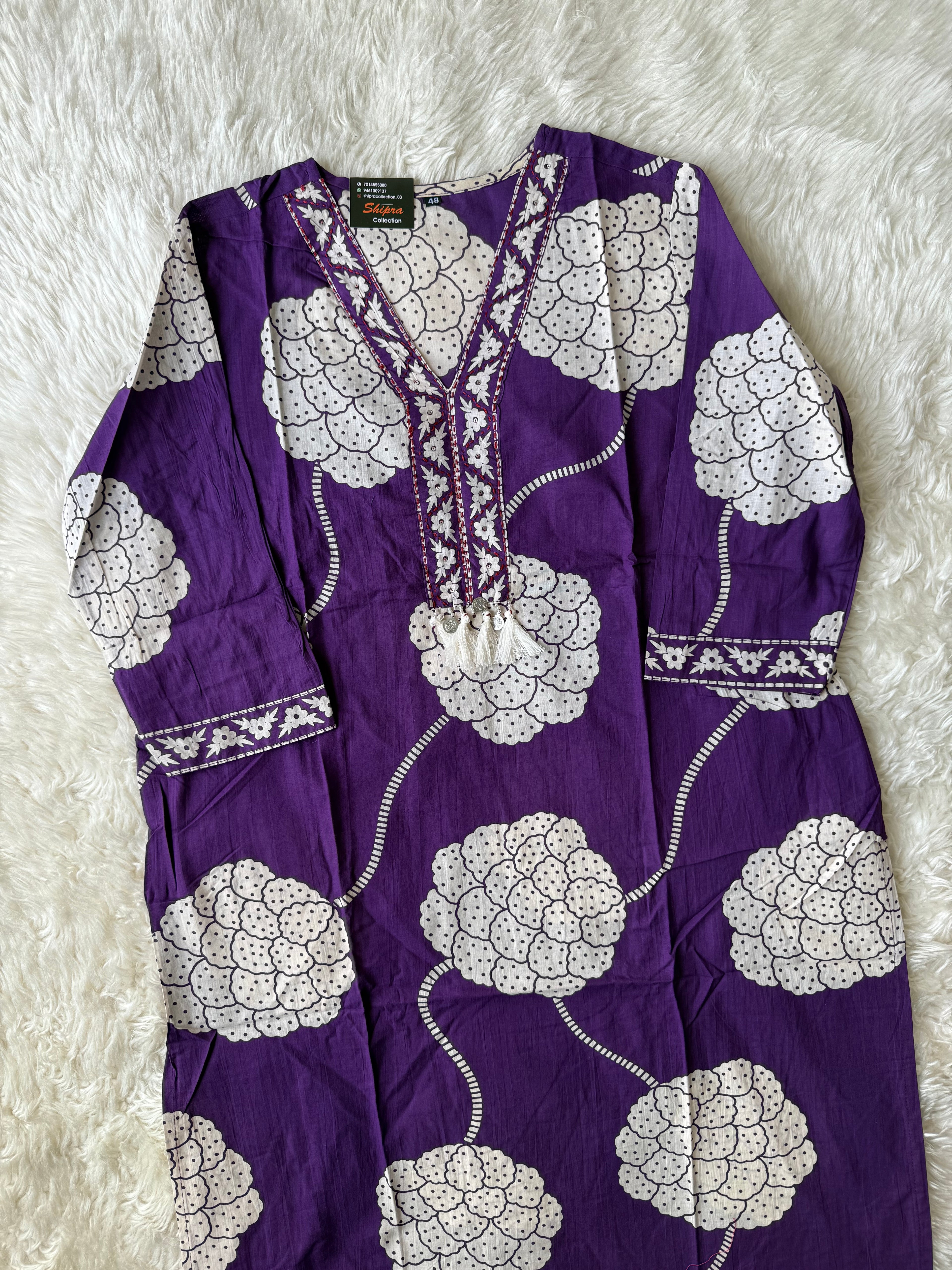 Pure Cotton Kurti Pant Dupatta Set