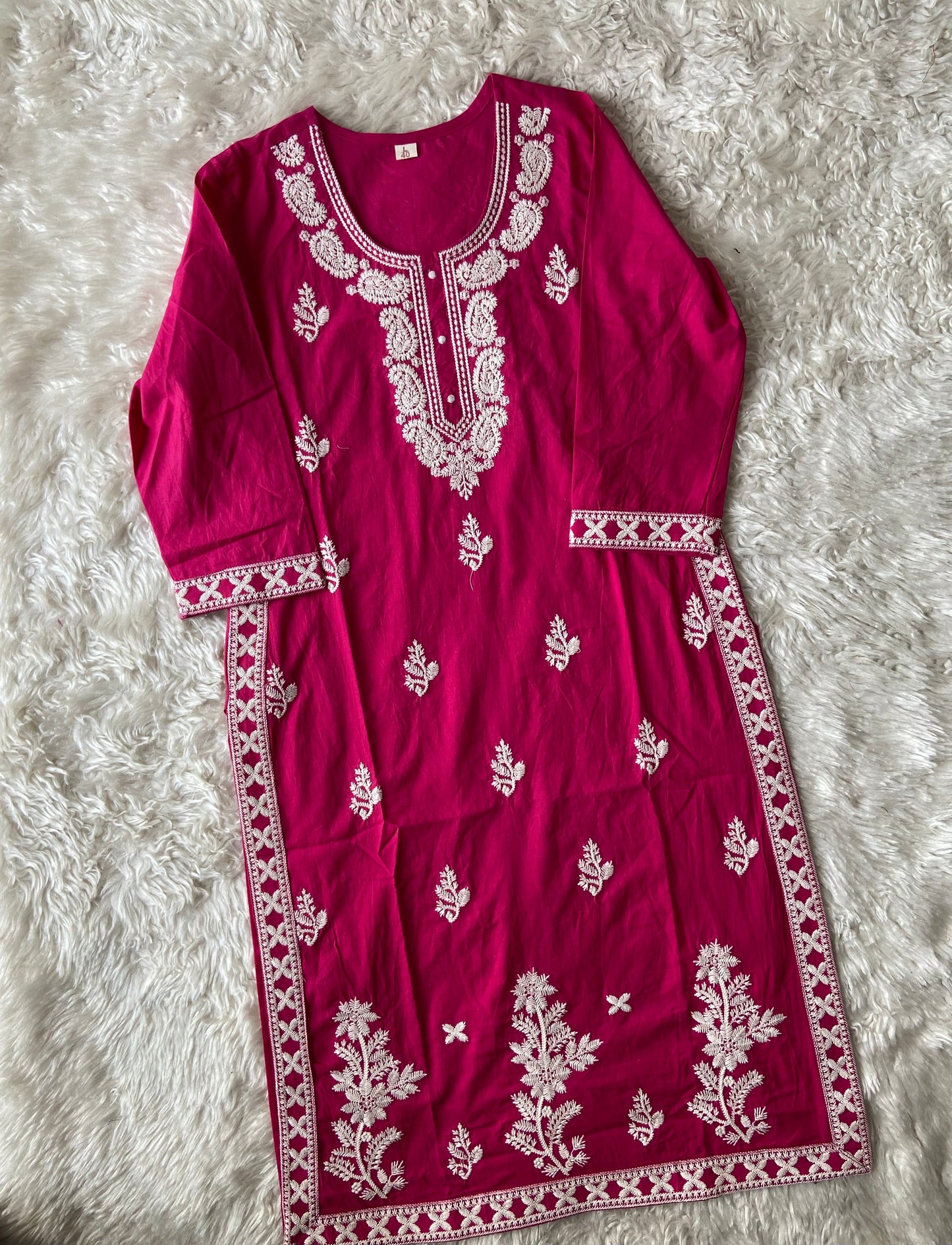 Pure Cotton Kurti Pant Dupatta Set