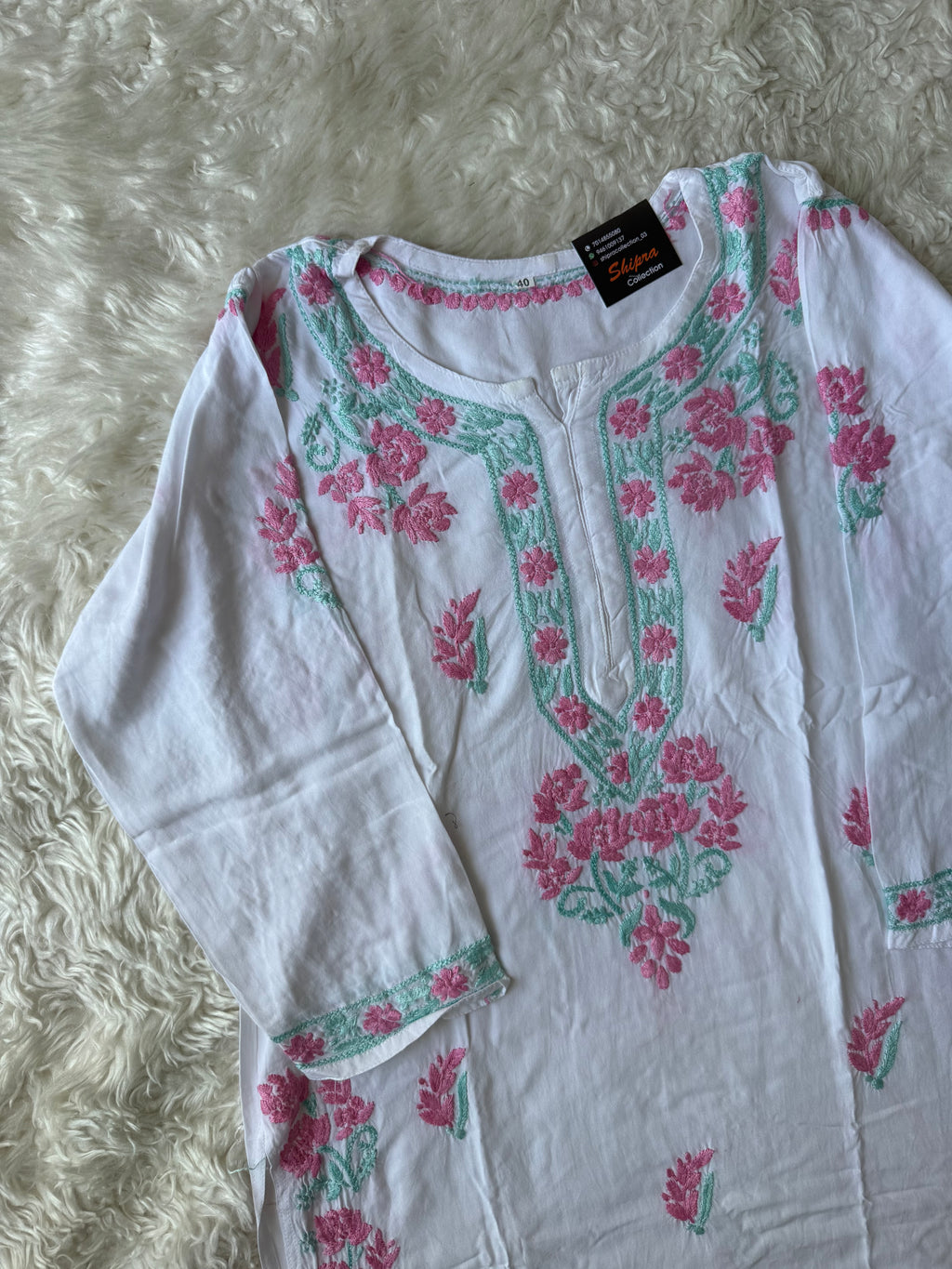 Heavy Rayon Chikankari Kurti Plazo Set