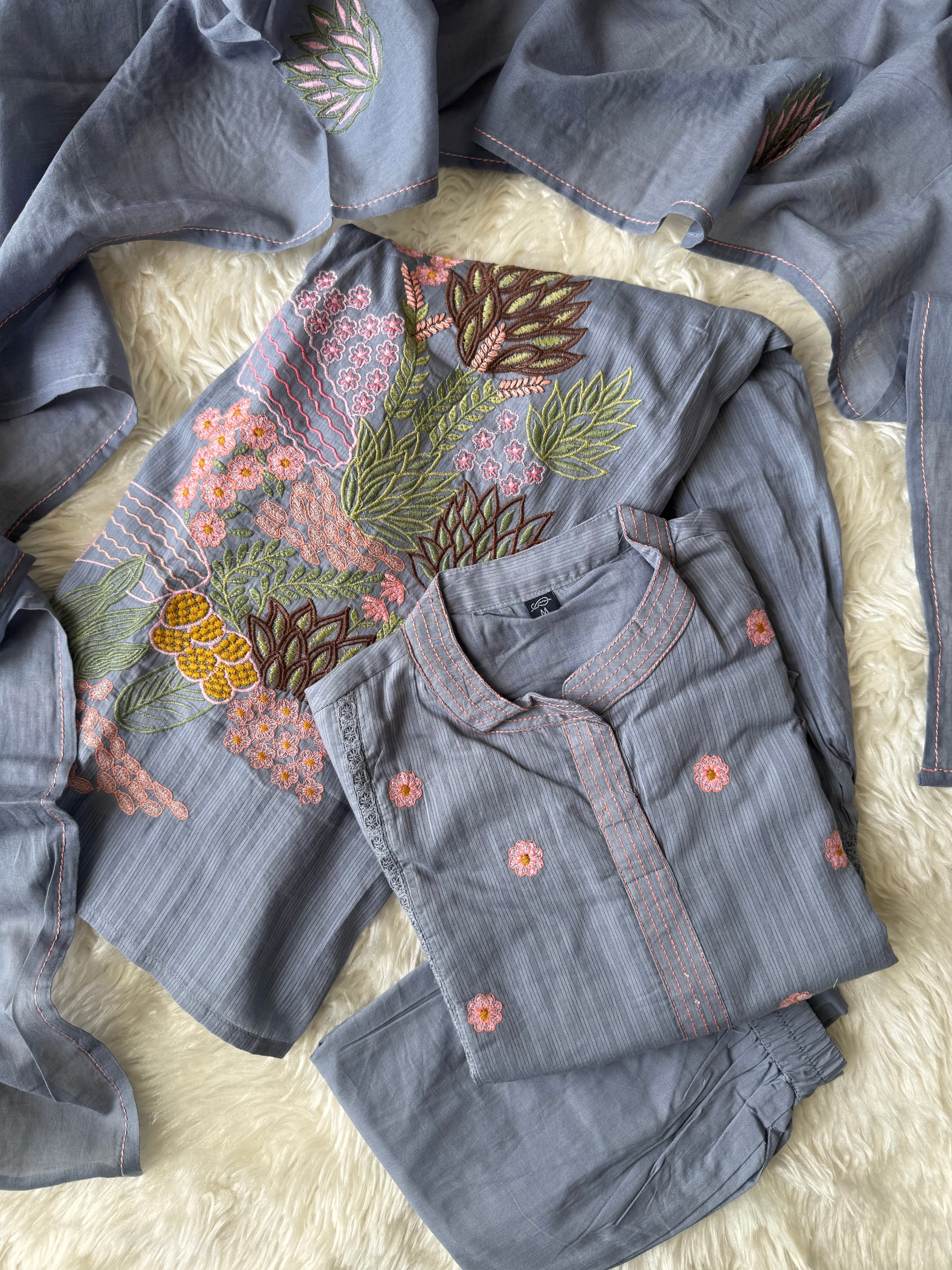 Premium Mul Cotton Thread Work Collection