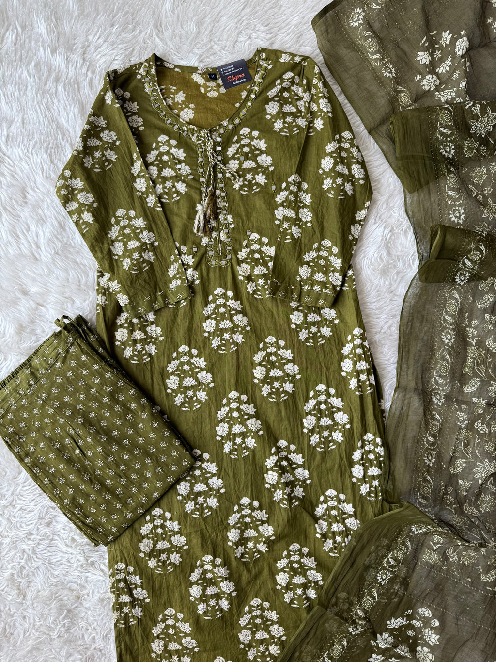Budget Friendly Kurti Pant Dupatta Set